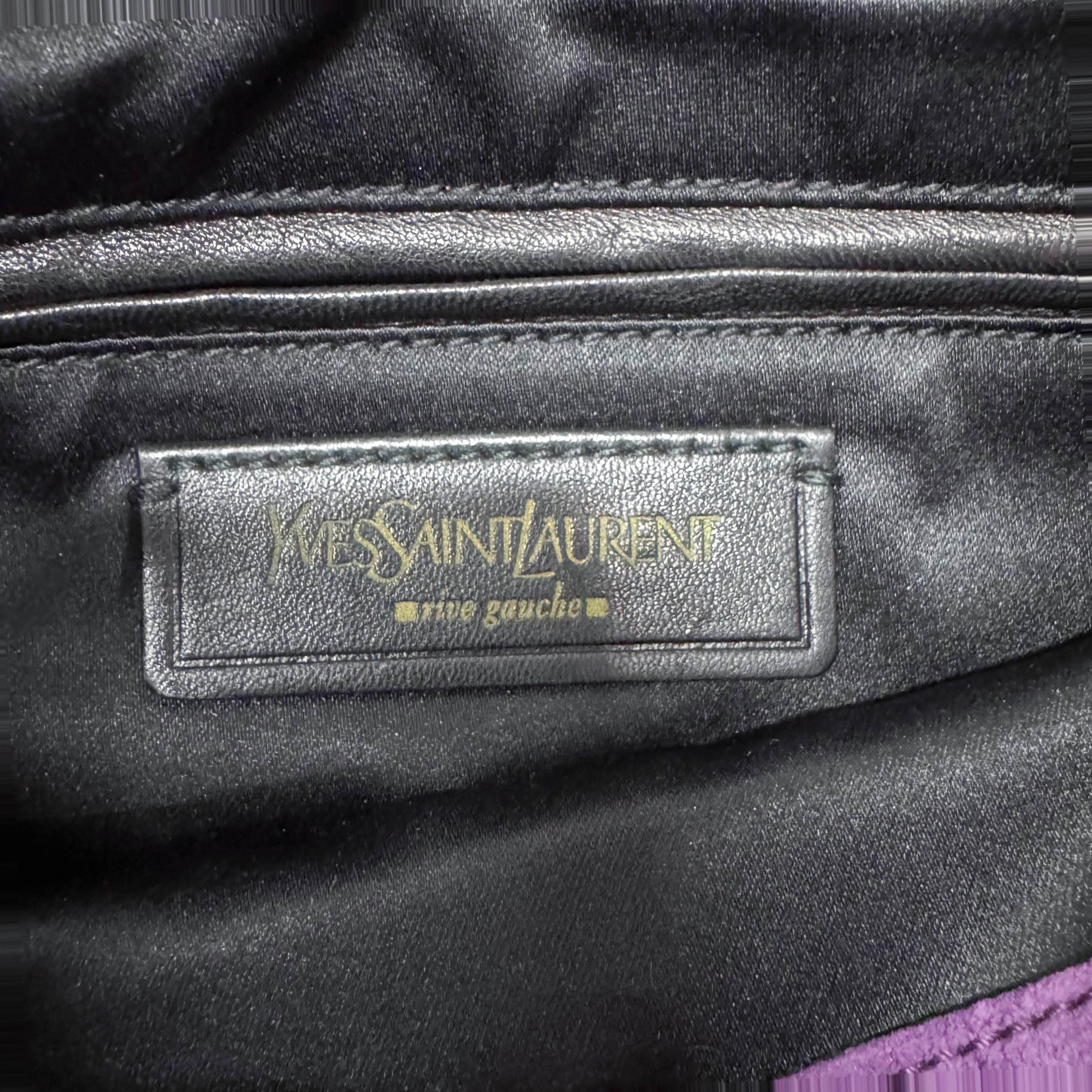 Purple Suede Chain Strap Shoulder Bag