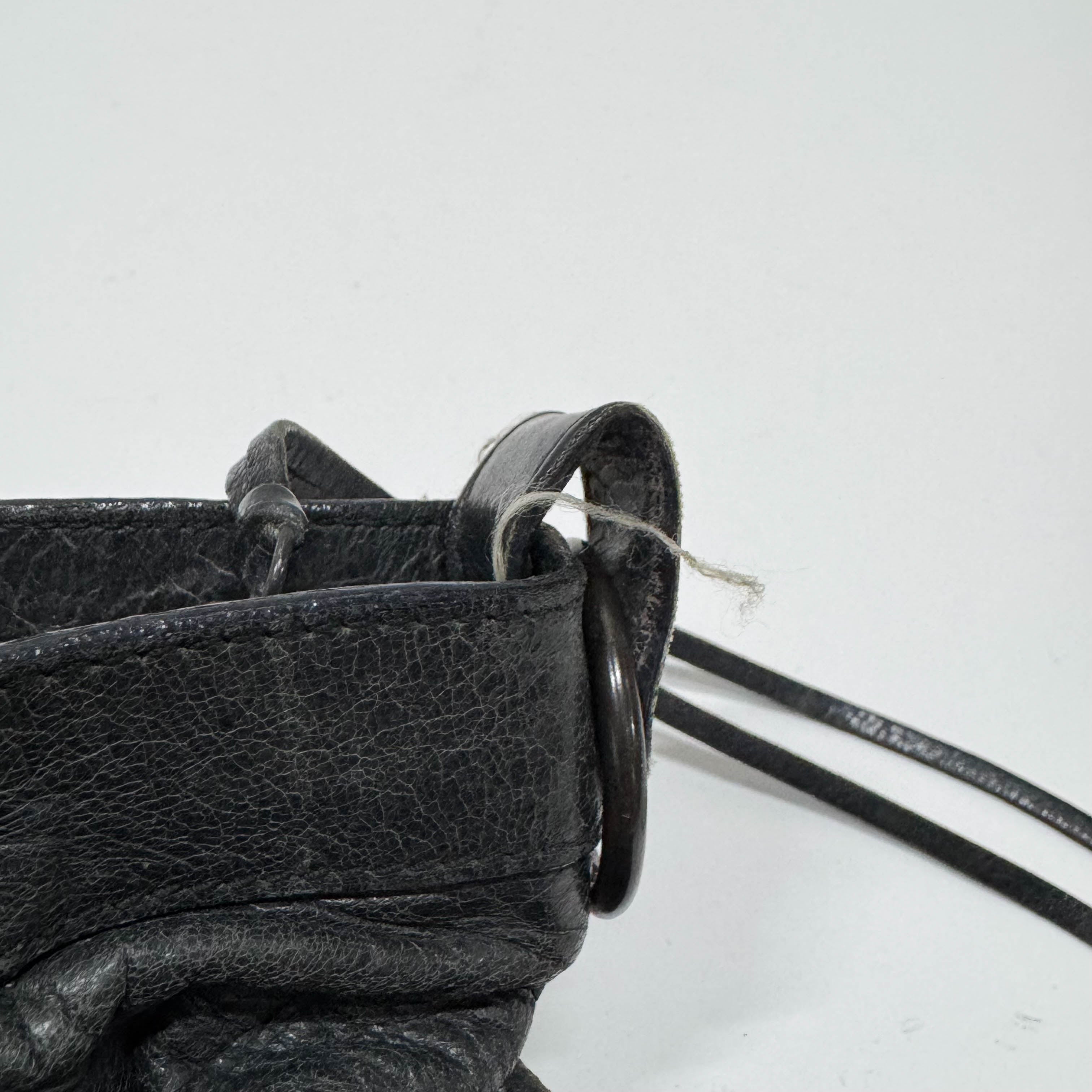 The First Black Calfskin Leather Handlebag