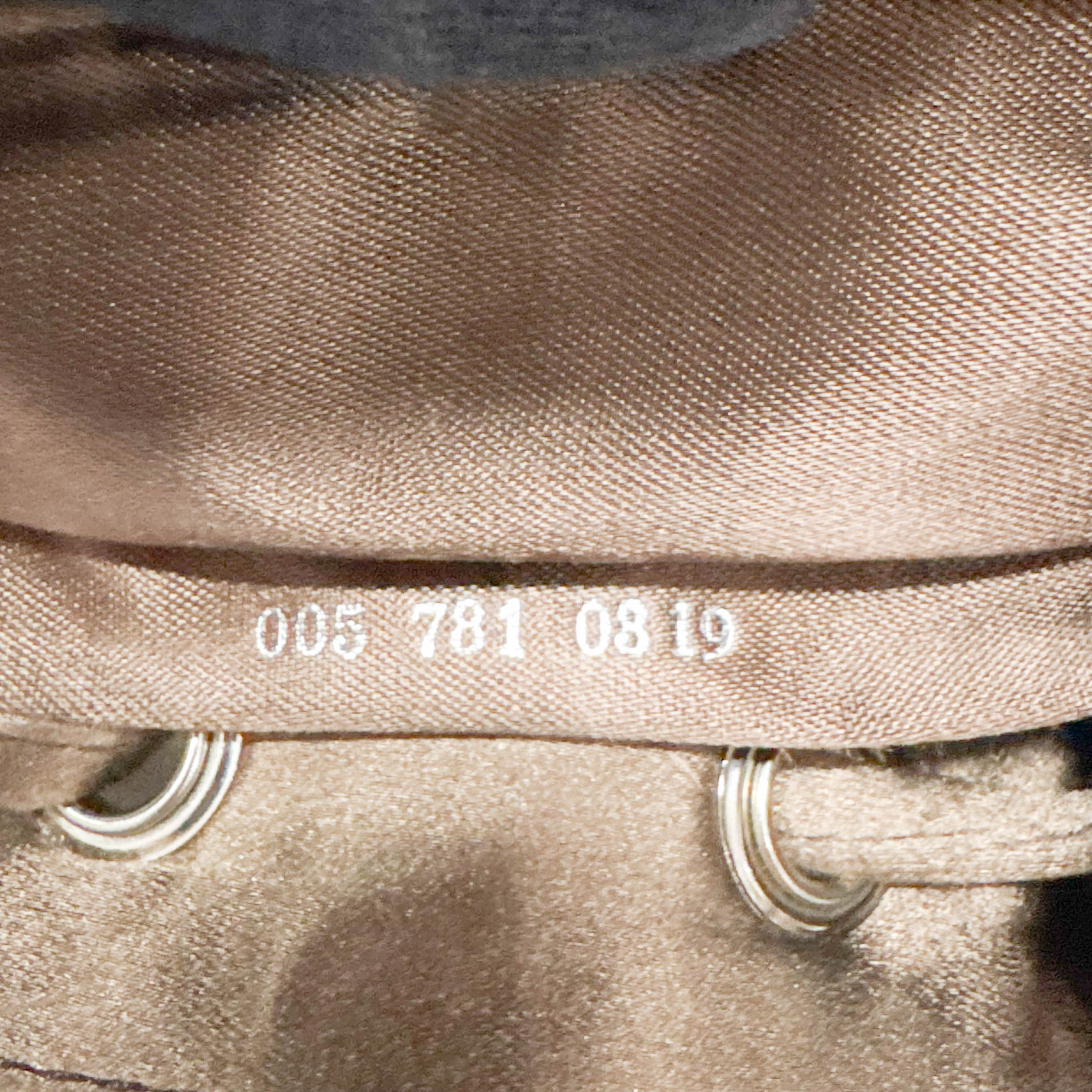 Mini Brown Satin Bamboo Turn-Lock Backpack