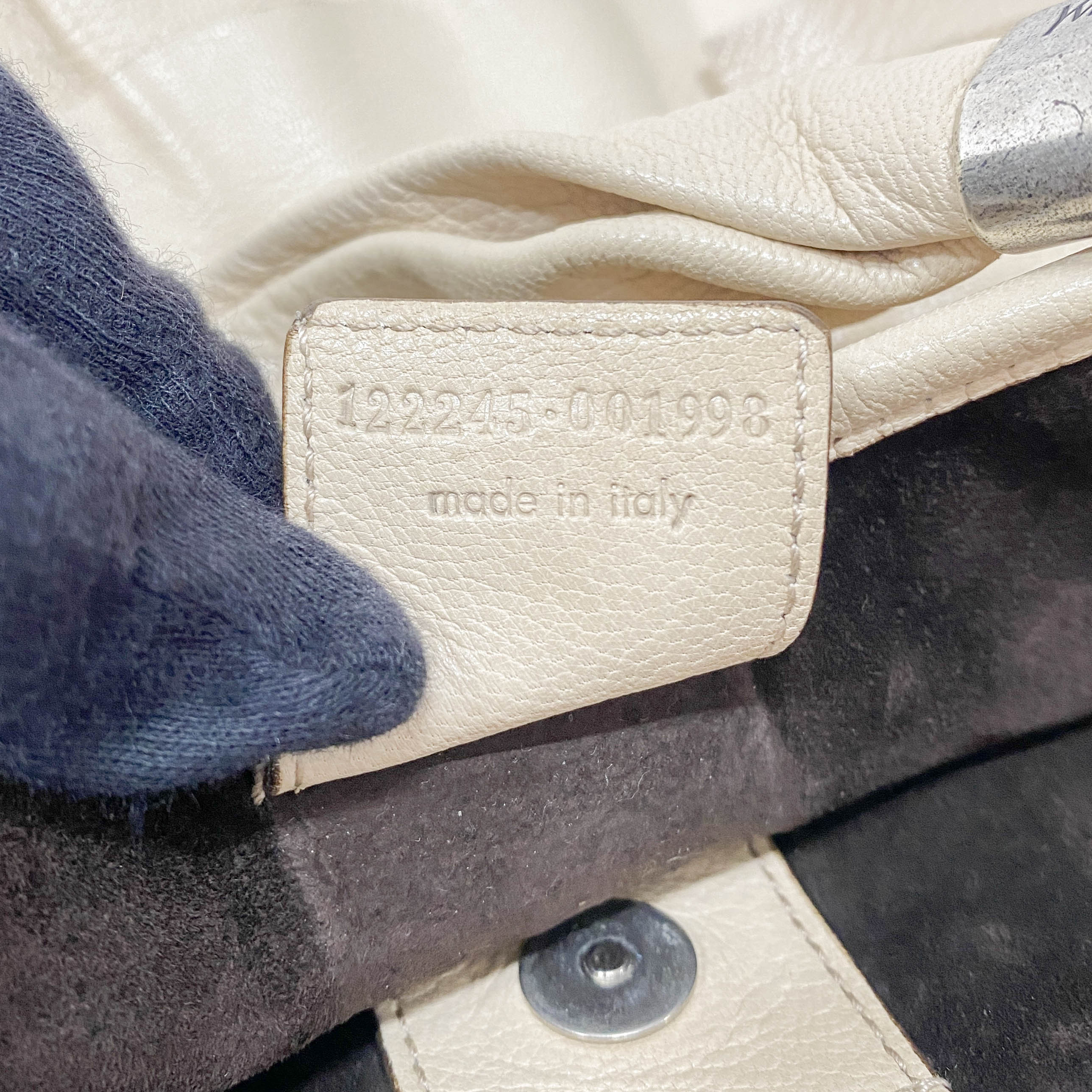 Saint Tropez Beige Leather Shoulder Bag