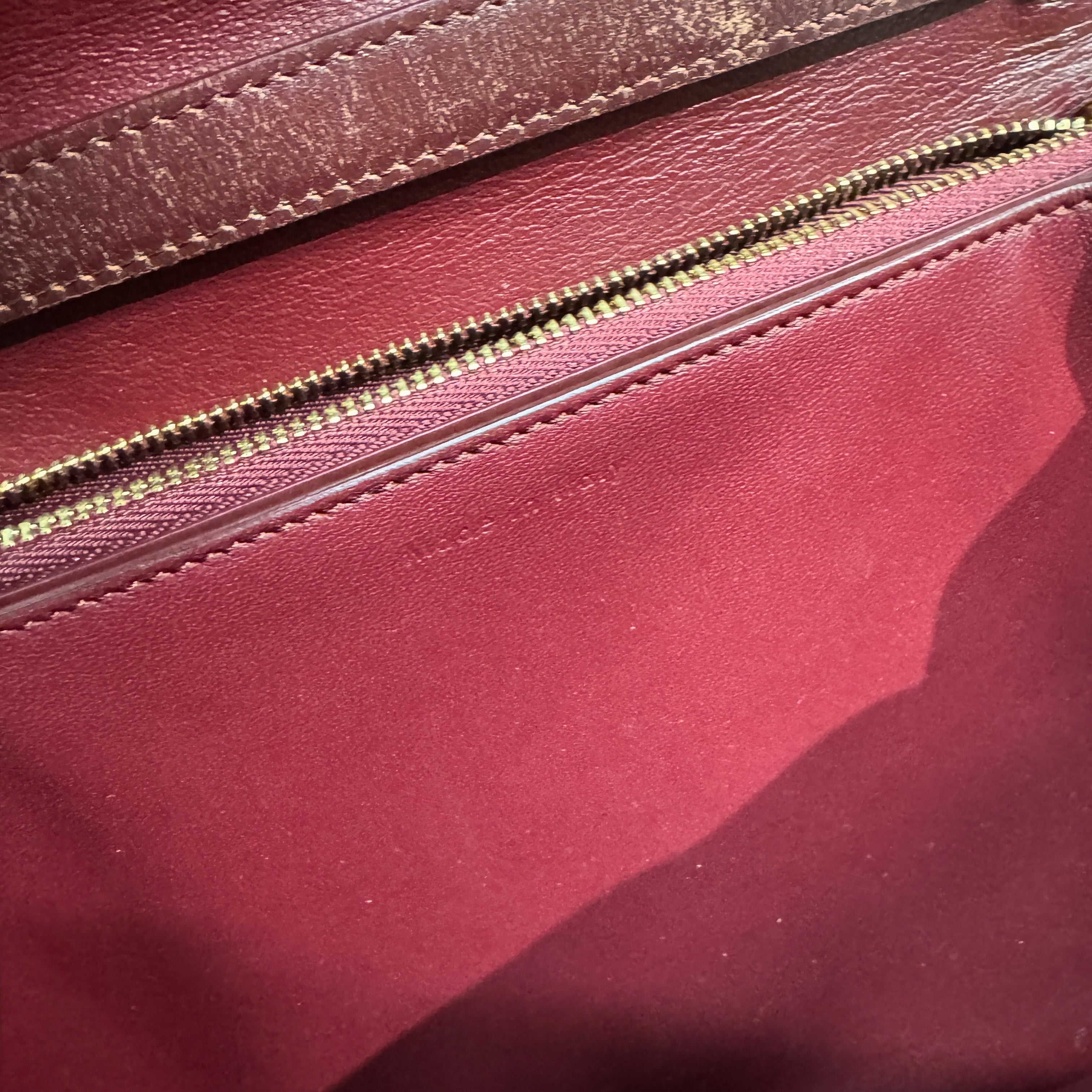 Vintage Red Leather Shoulder Bag