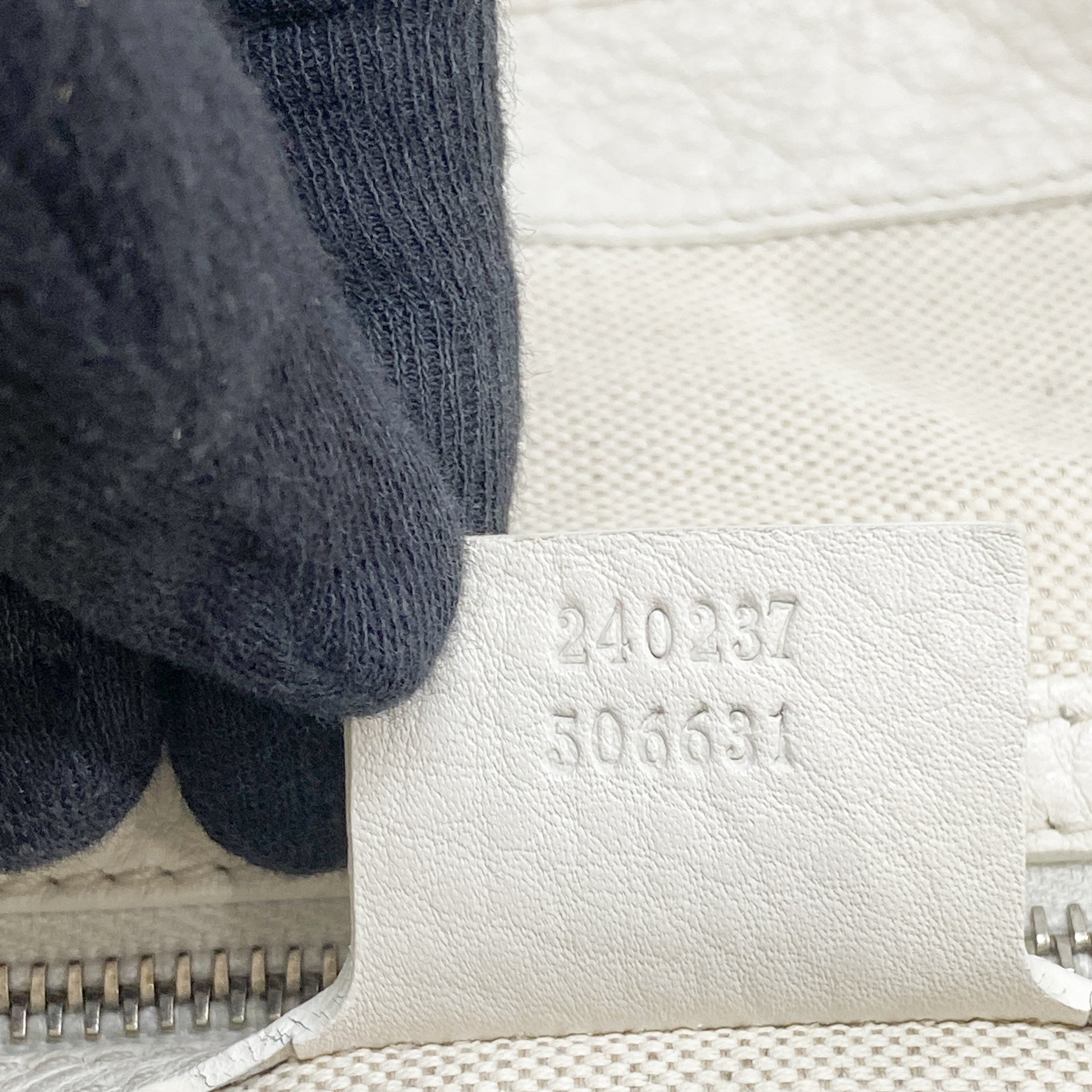 Vintage White Leather Shoulder Bag