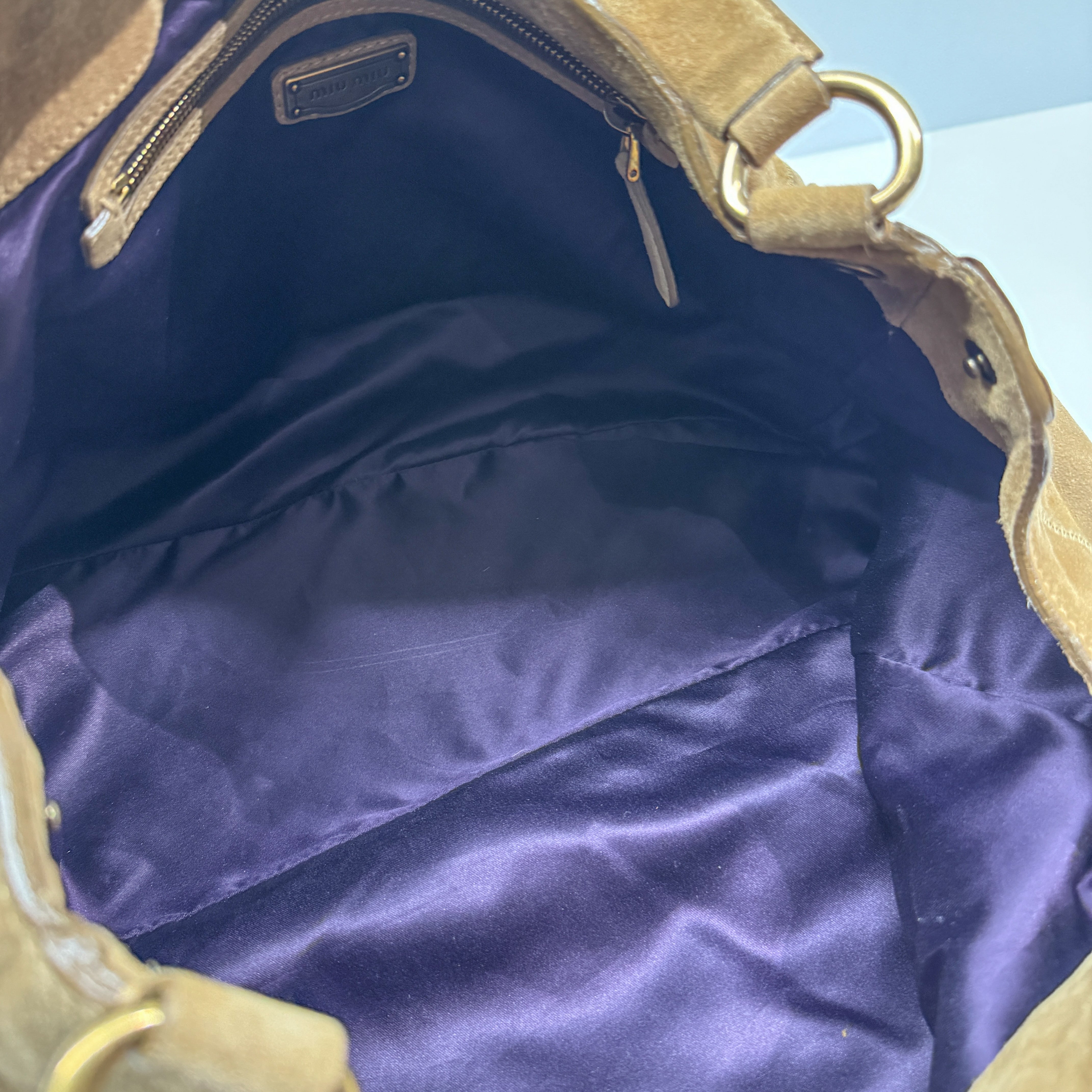 Vintage Brown Suede Shoulder Bag