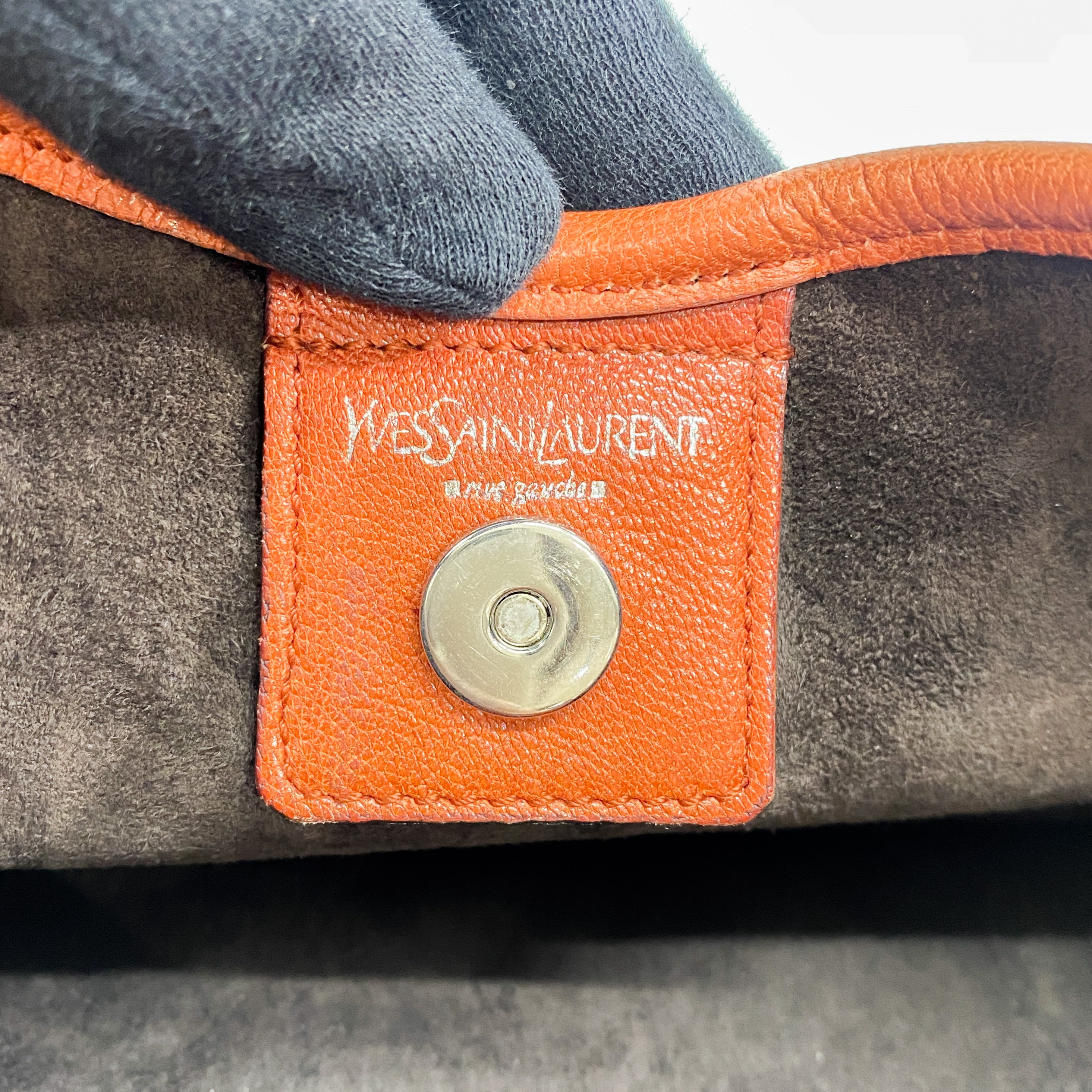 Saint Tropez Orange Leather Shoulder Bag