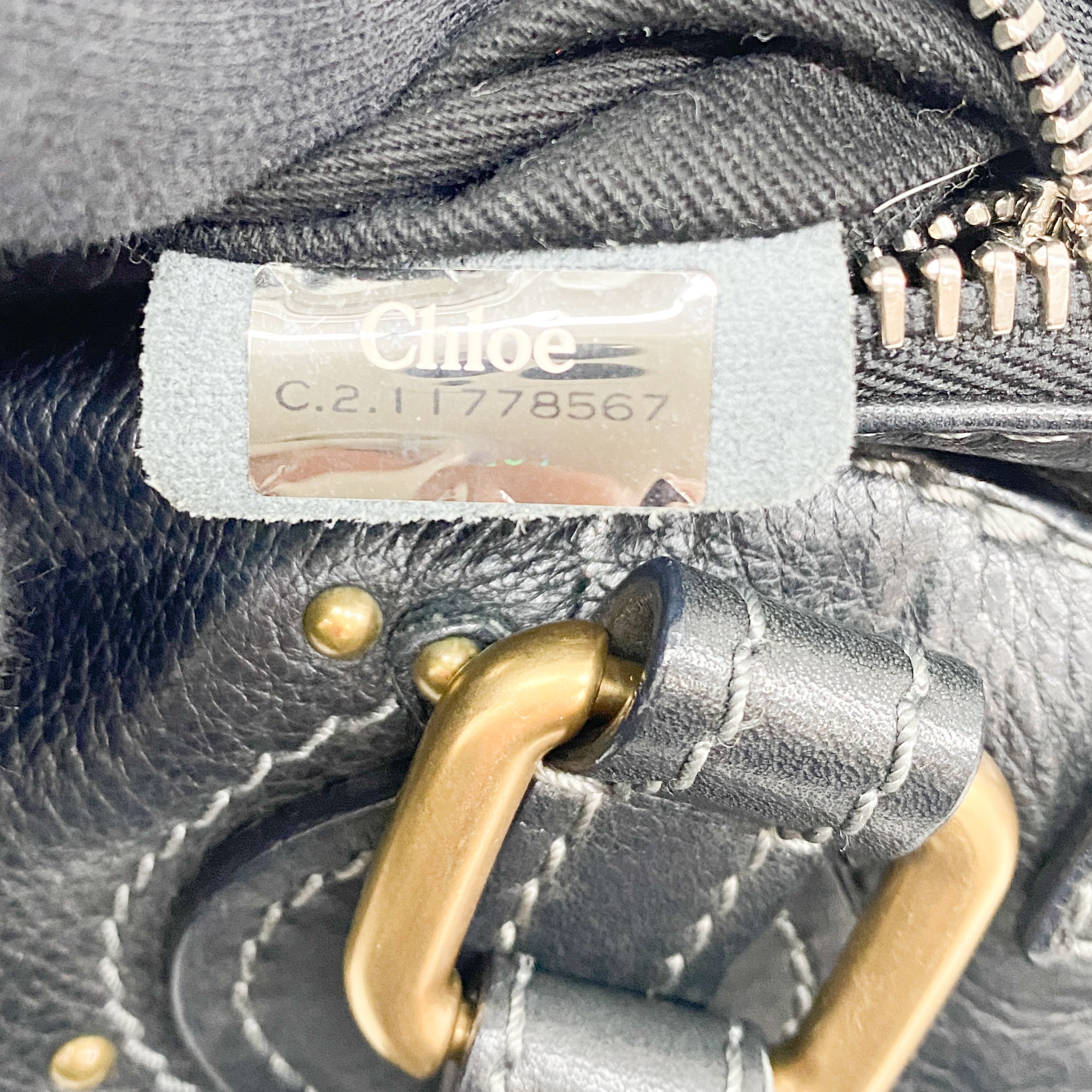 Mini Paddington Black Leather Shoulder Bag