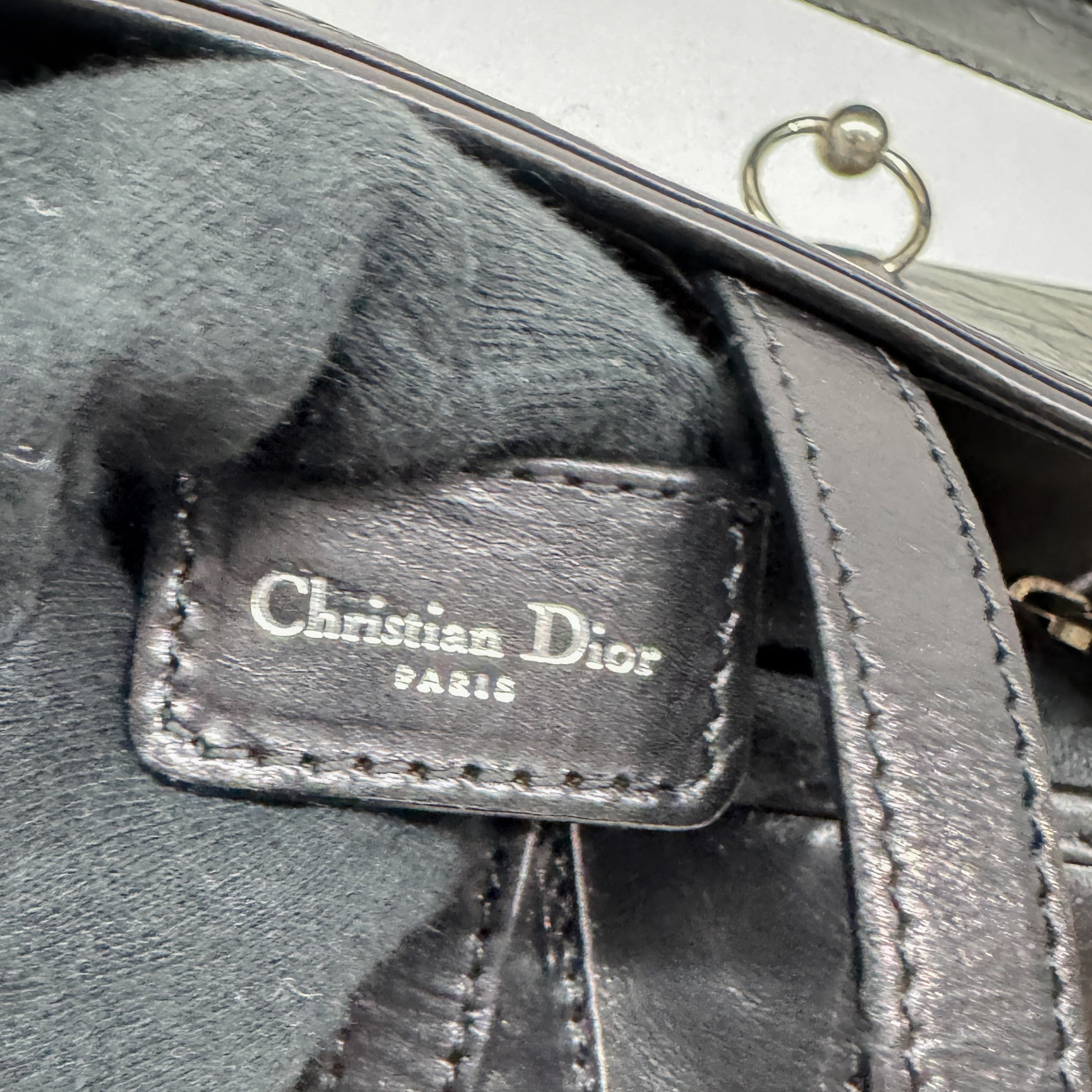 Hardcore Piercing Black Leather Shoulder Bag