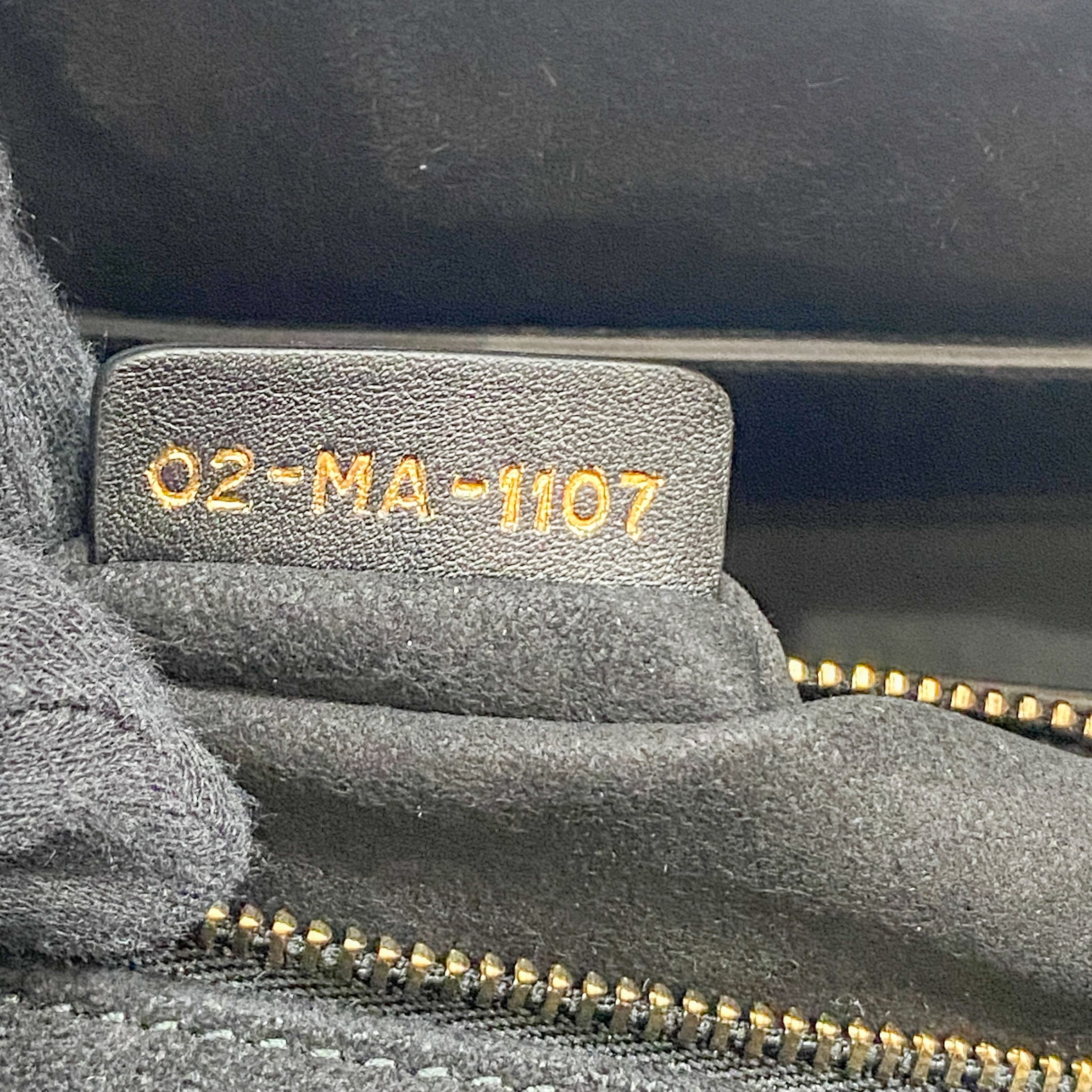 Lady Dior Black Leather Embroided Beads Bag