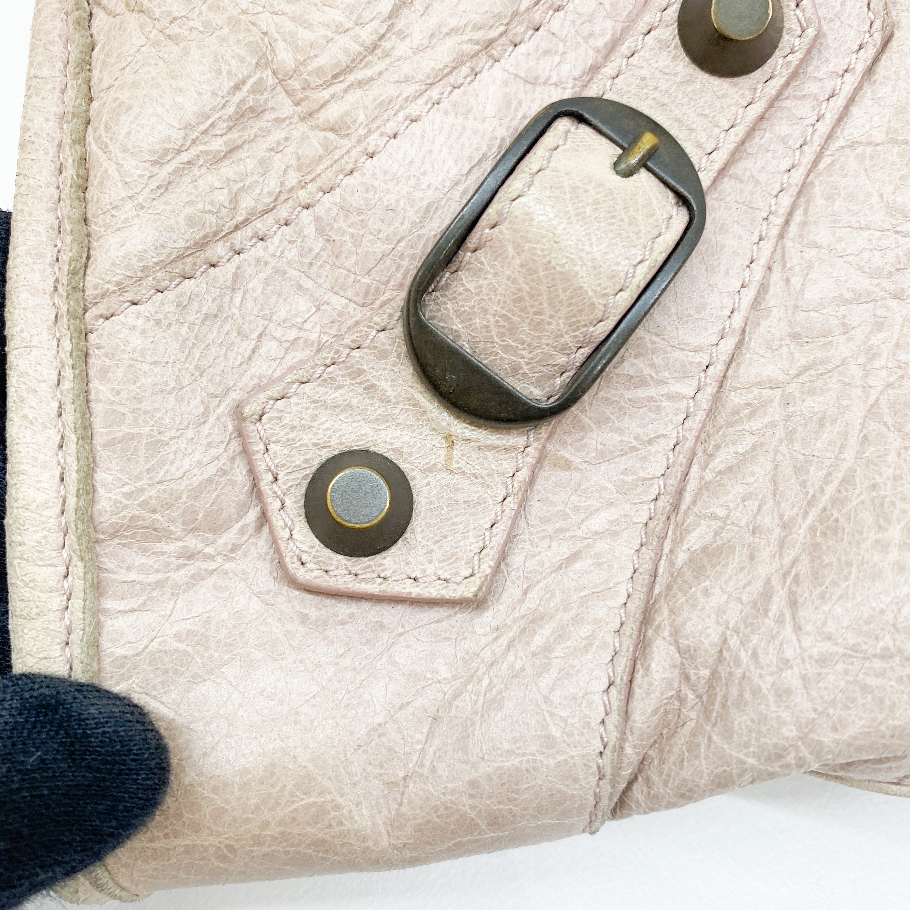 The City Beige Leather Two Way Bag