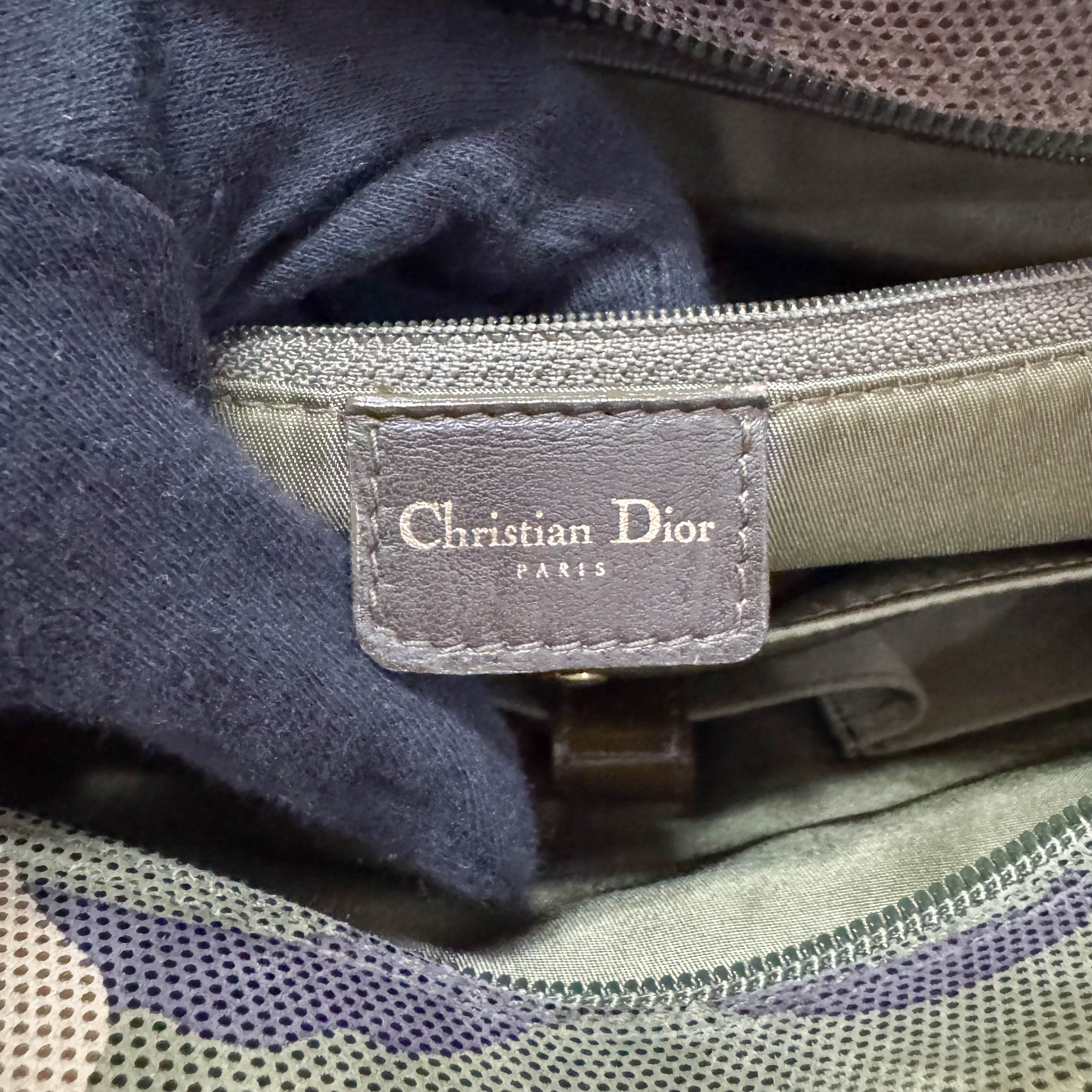 Vintage Green Camouflage Canvas Hand Bag