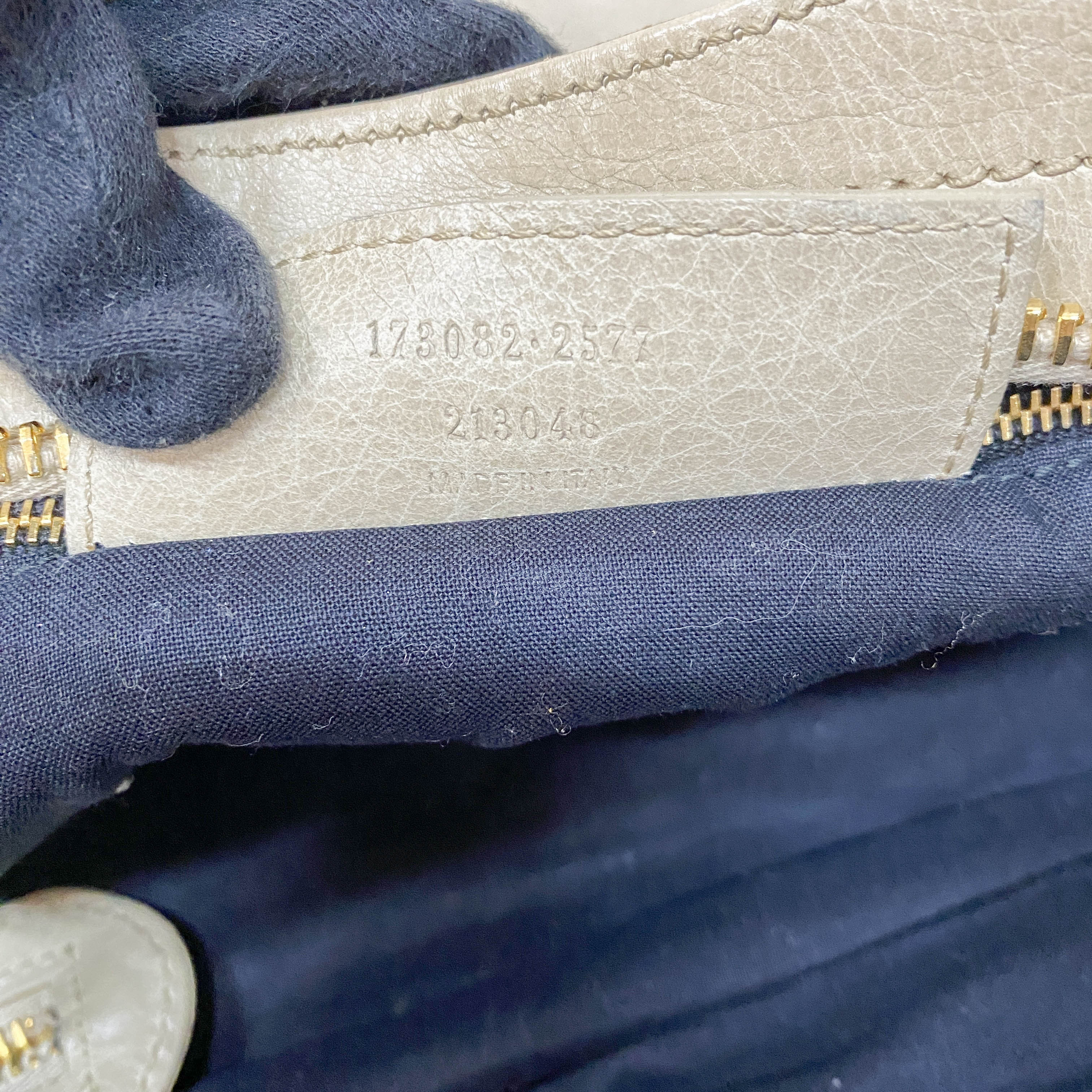 The Part Time Light Beige Calfskin Leather Two Way Bag