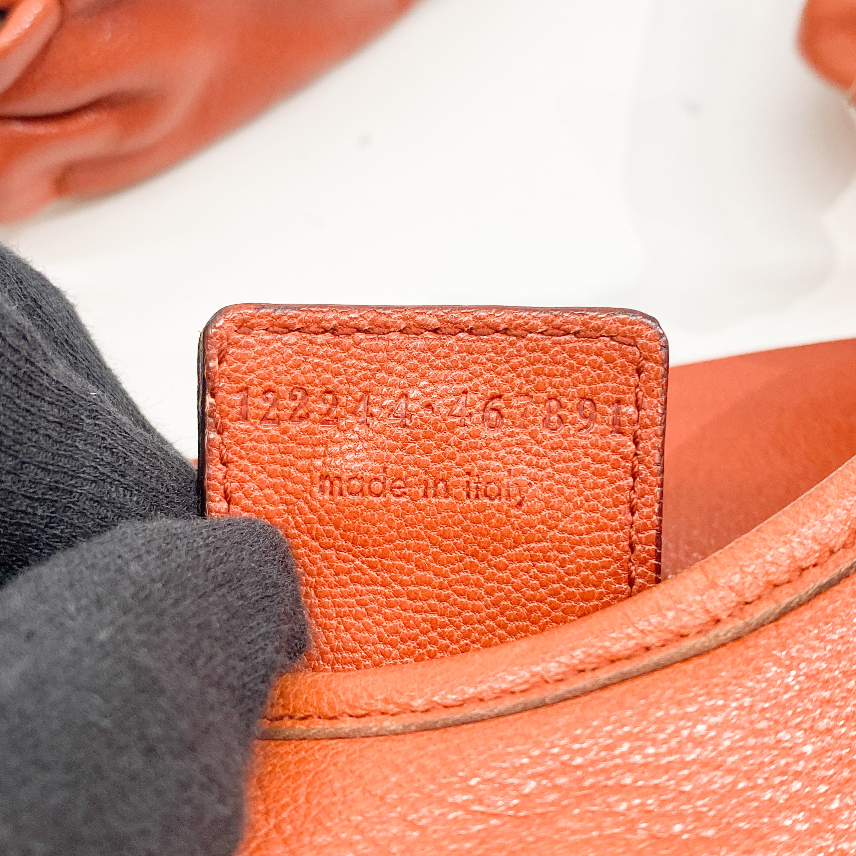 Saint Tropez Orange Leather Shoulder Bag