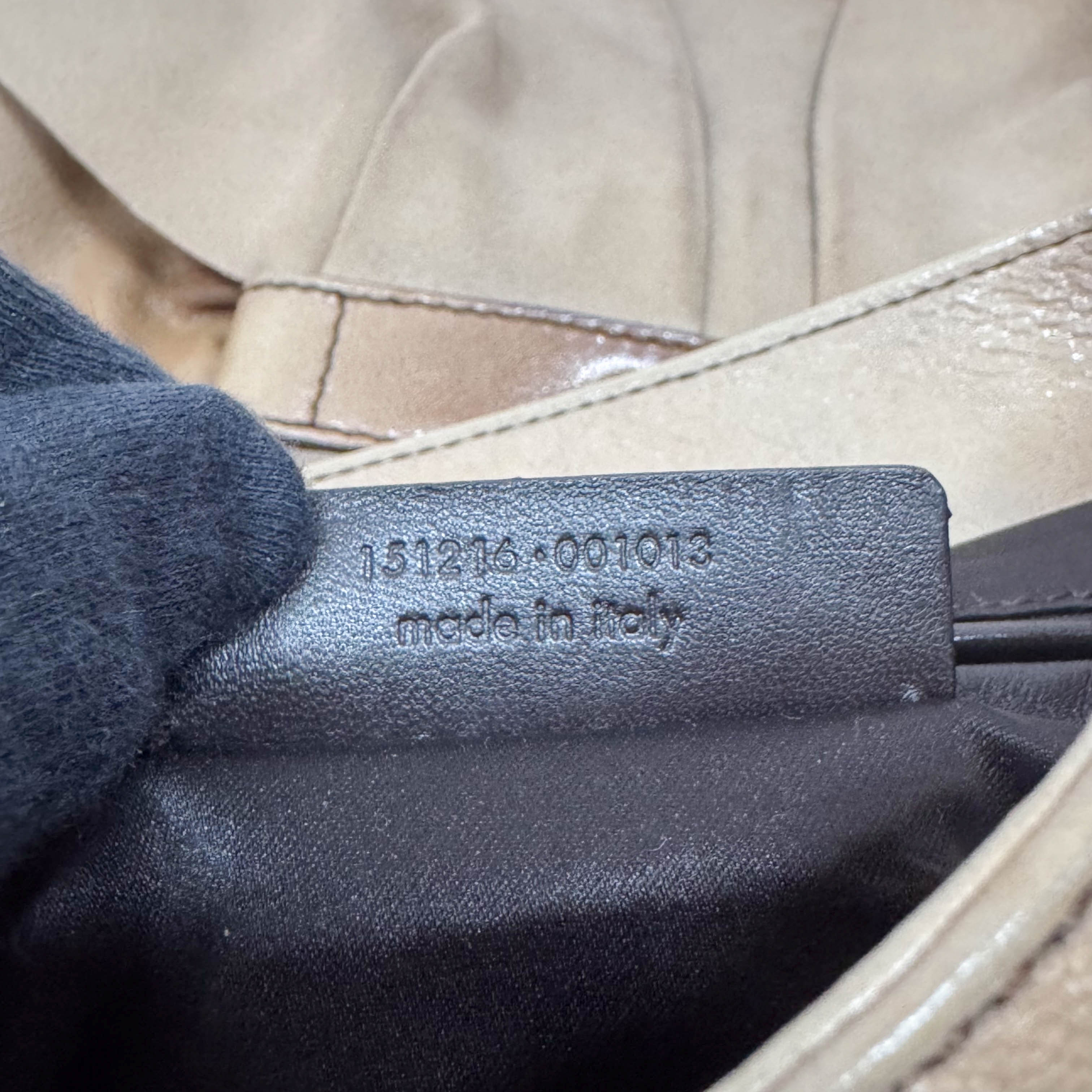 Ribbon Brown Leather Shoulder Bag