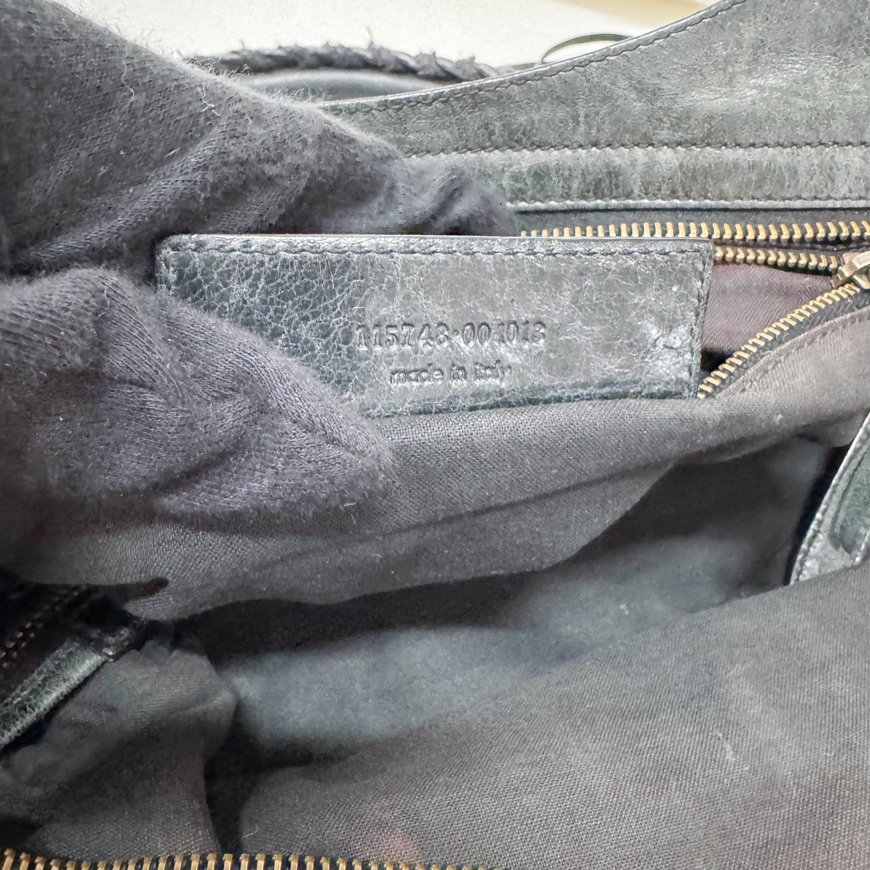 The First Grey Calfskin Leather Two Way Bag