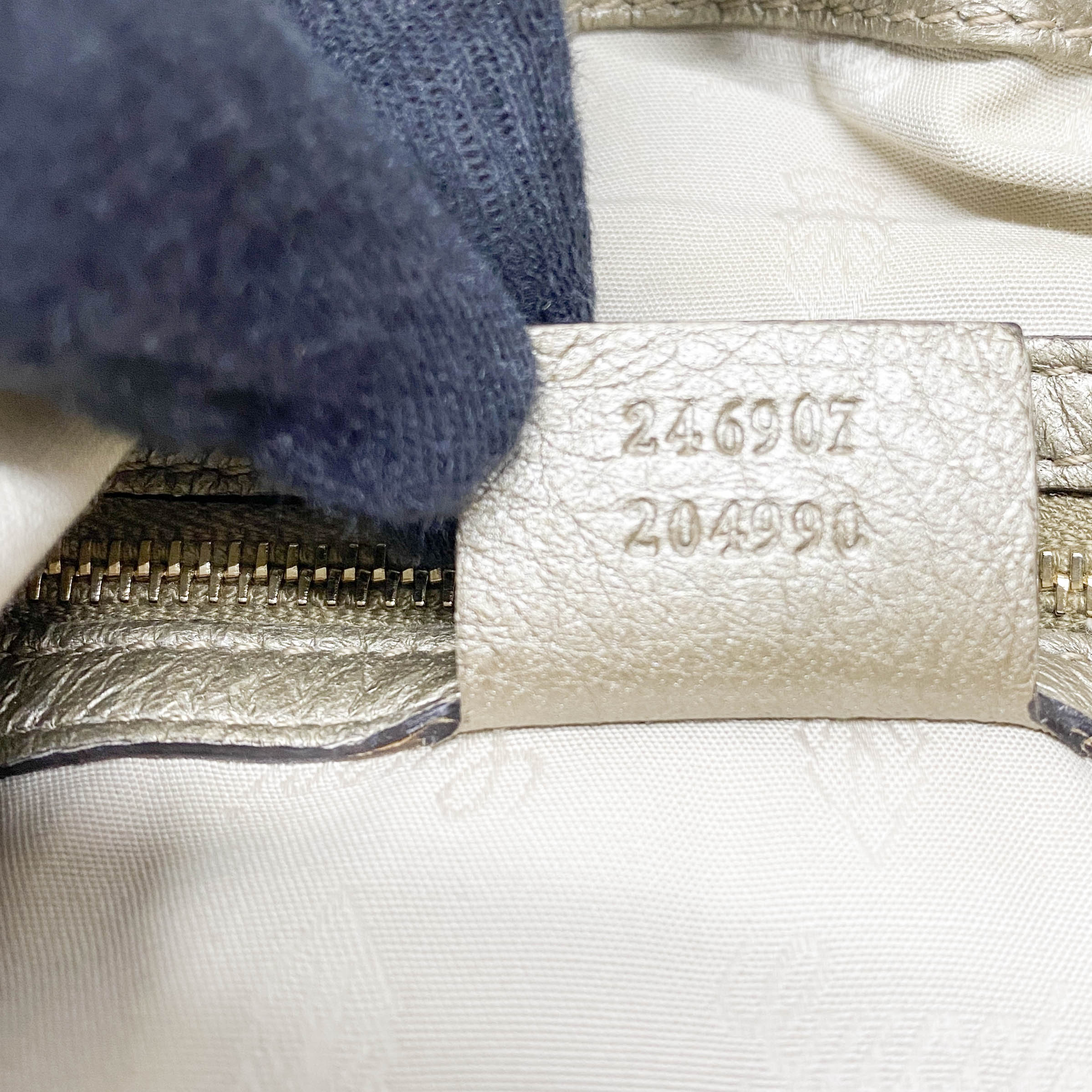 Jackie Gold Metallic Shoulder Bag