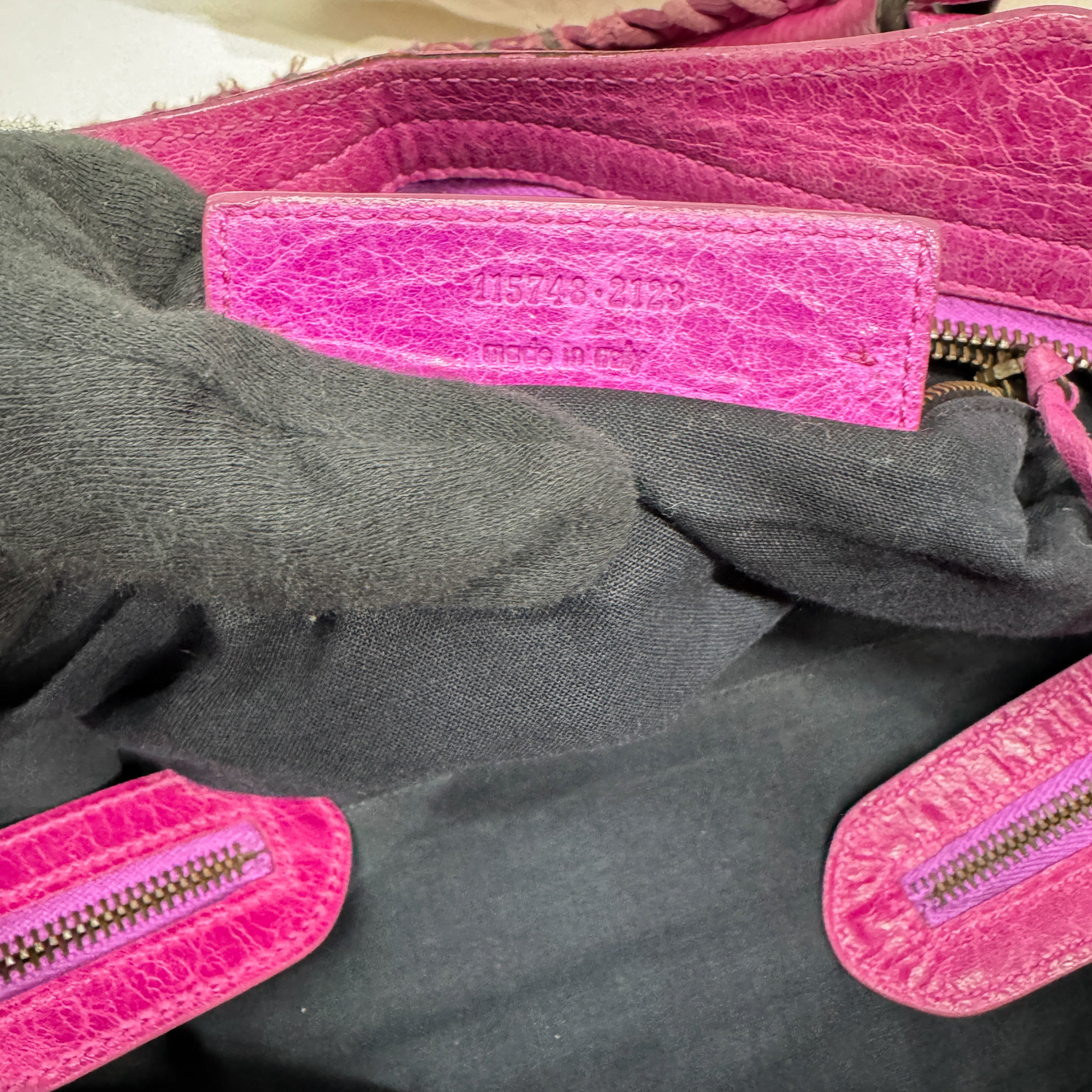 The City Pink Calfskin Leather Two Way Bag