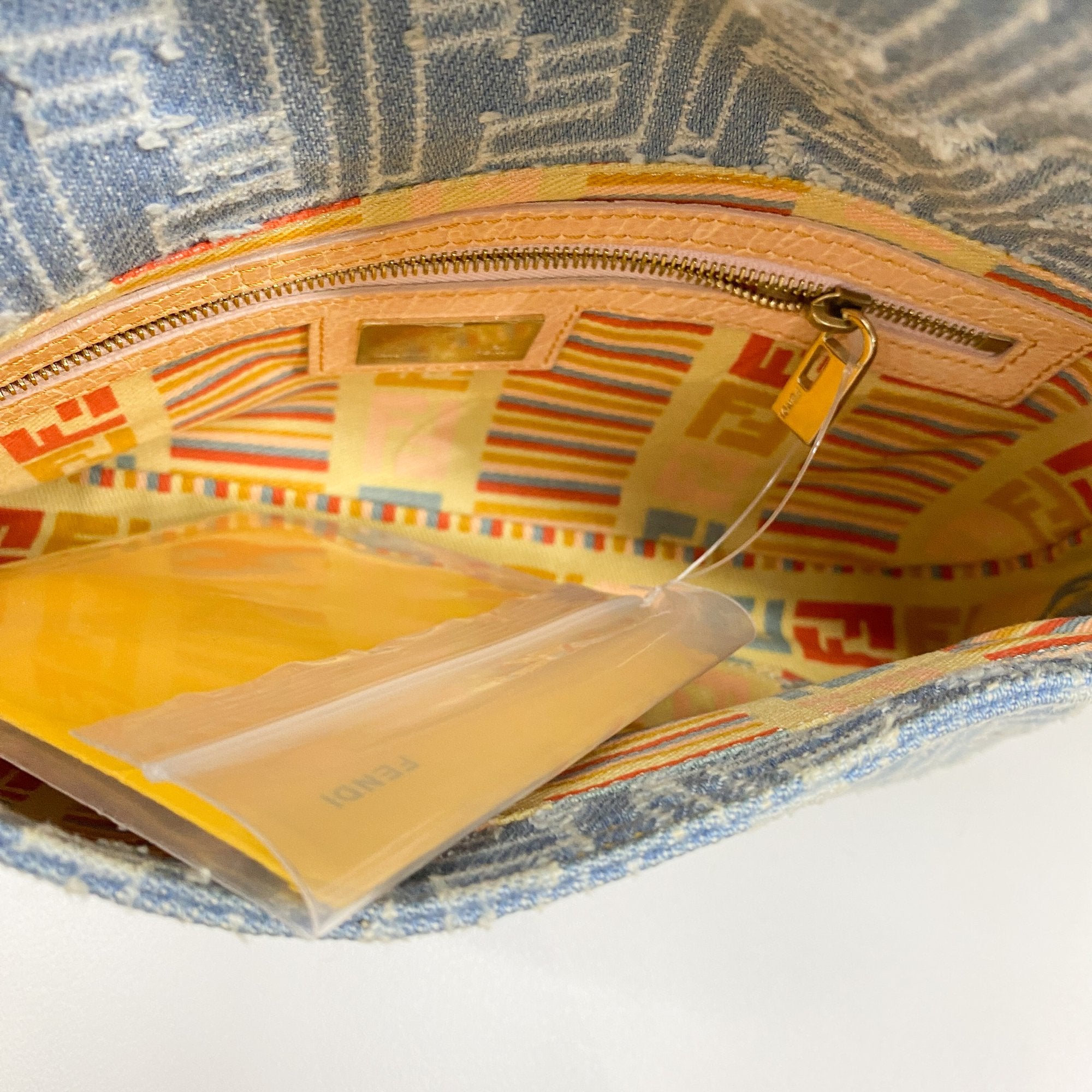 Baguette Blue Denim Shoulder Bag