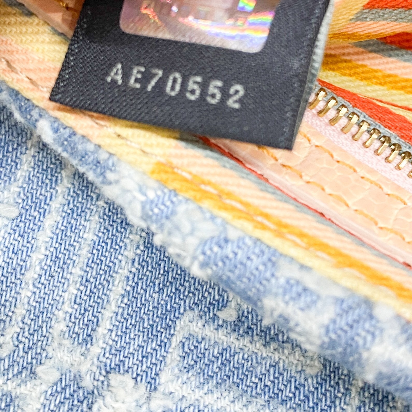 Baguette Blue Denim Shoulder Bag