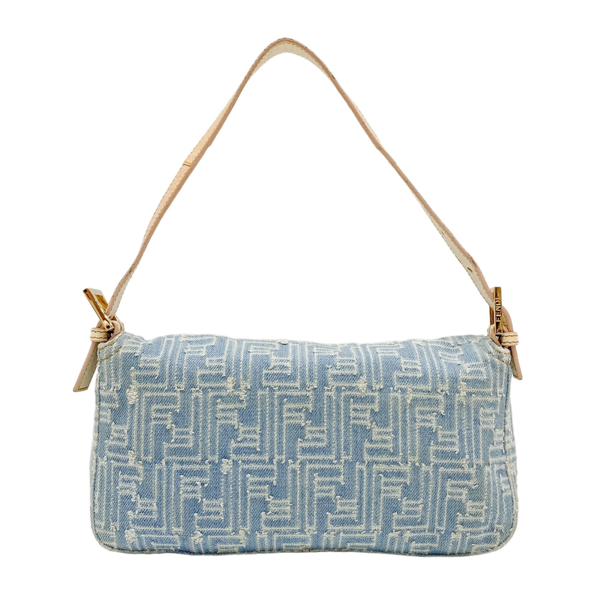 Baguette Blue Denim Shoulder Bag