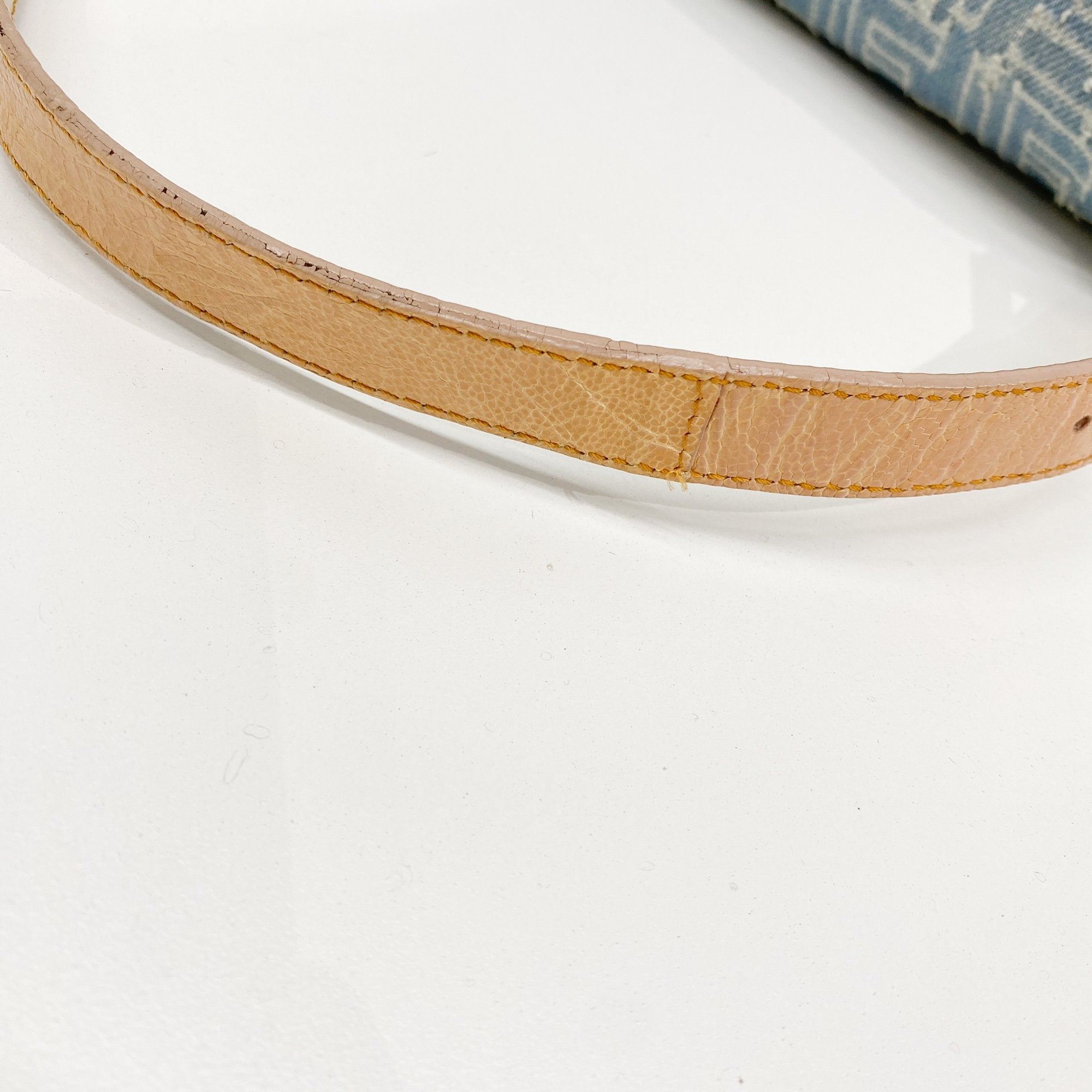 Baguette Blue Denim Shoulder Bag