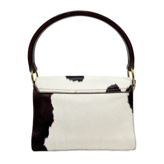 Vintage Multi-color Cow Print Pony Hair Shoulder Bag