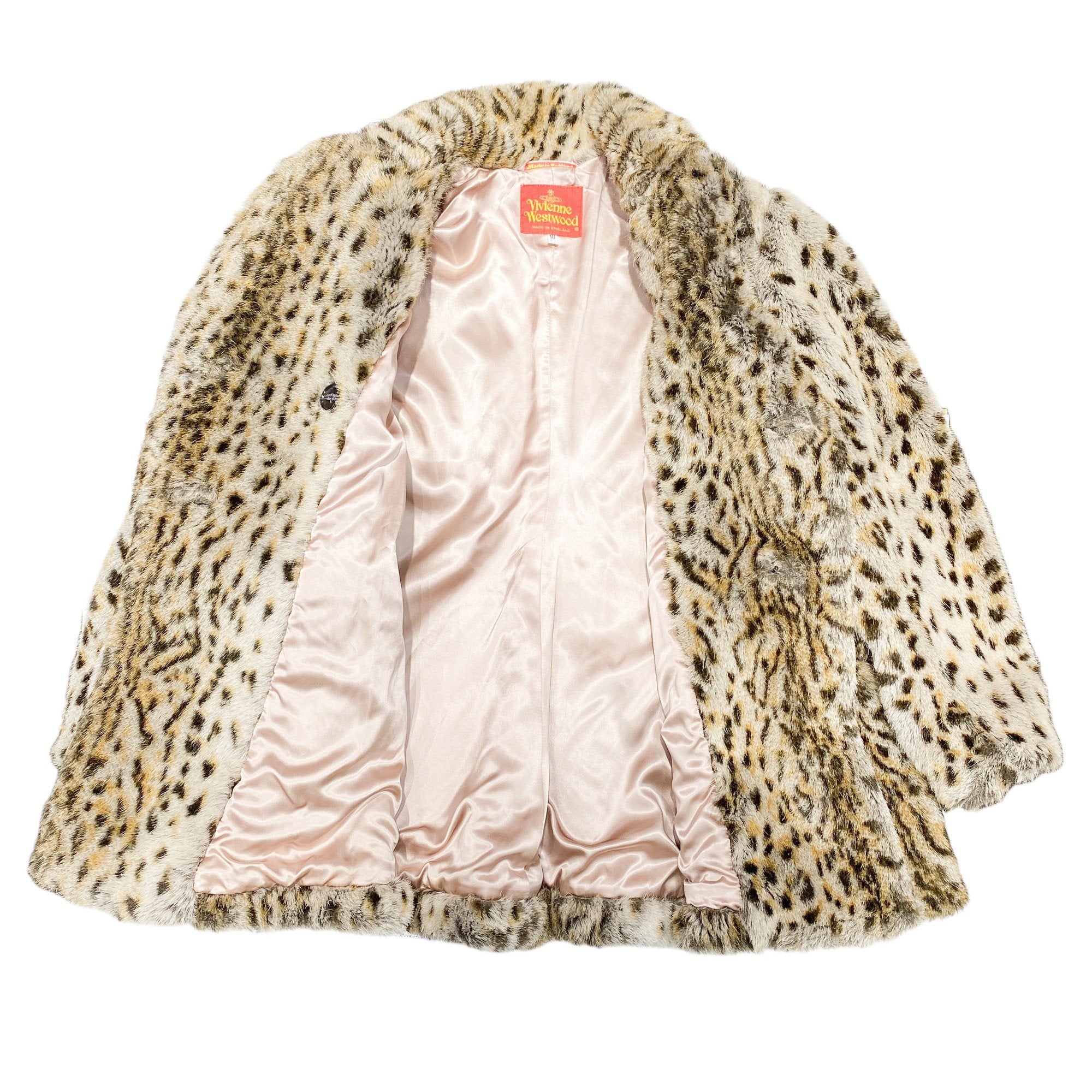 Size 10 US Beige Leopard Faux Fur Jacket