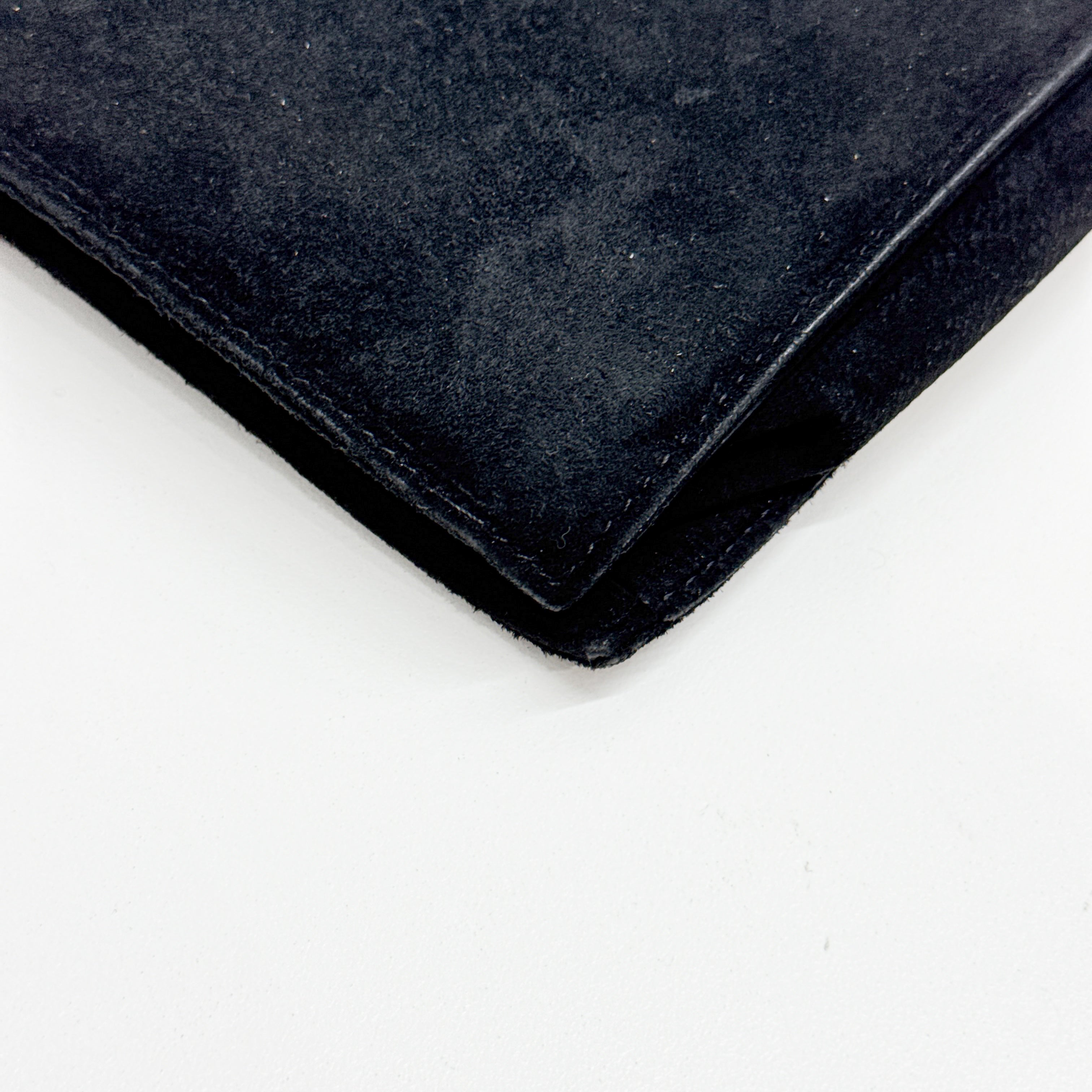 Black Heart Hardware Suede Chain Shoulder Bag