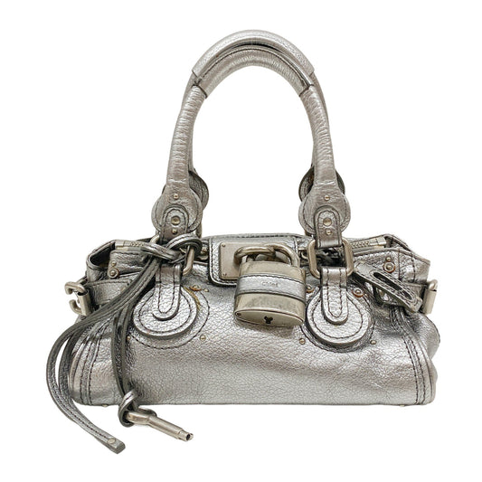 Paddington Silver Leather Shoulder Bag