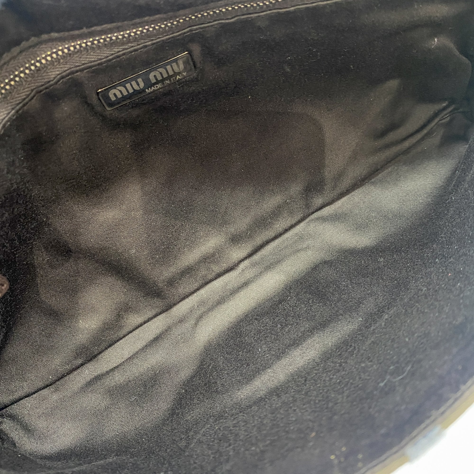 Multi-color Embroidered Velvet Chain Shoulder Bag