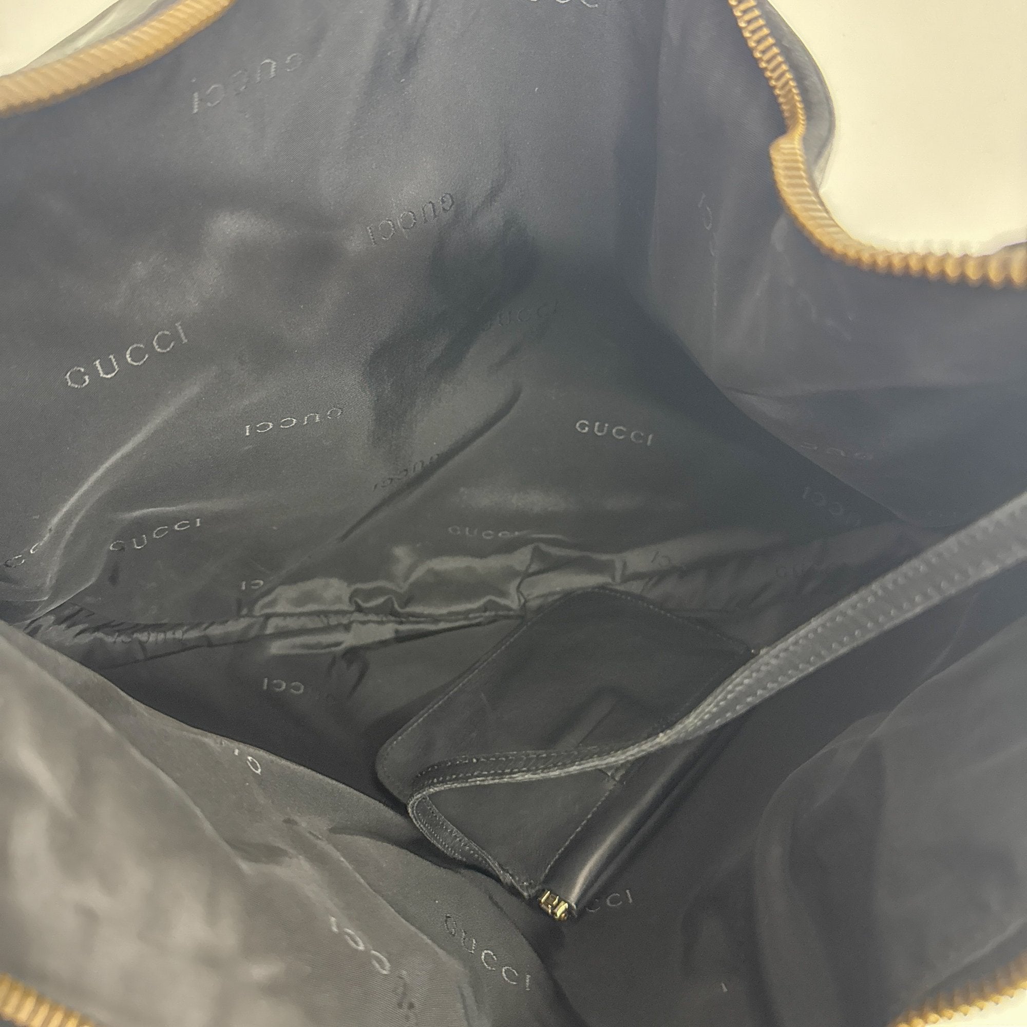 Black Leather Hobo Bag