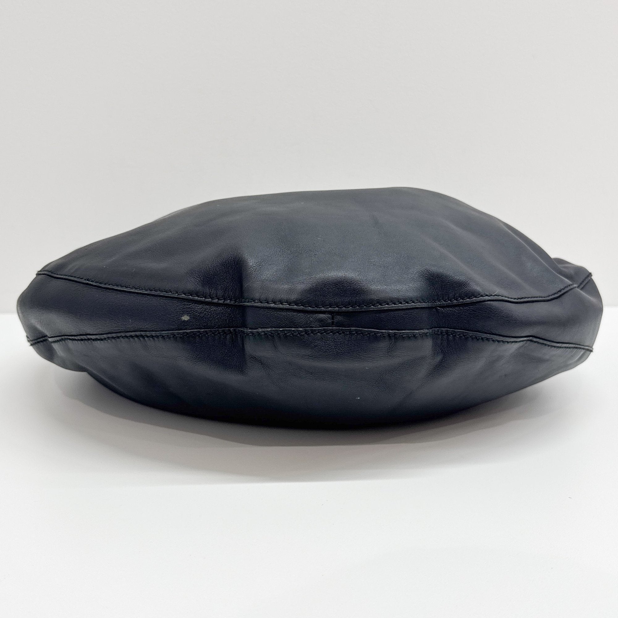 Black Leather Hobo Bag