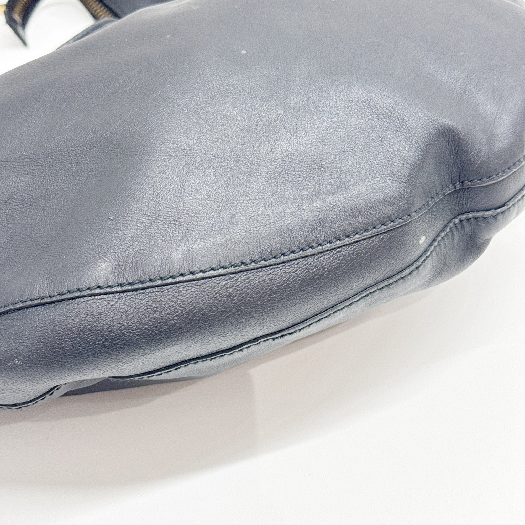 Black Leather Hobo Bag