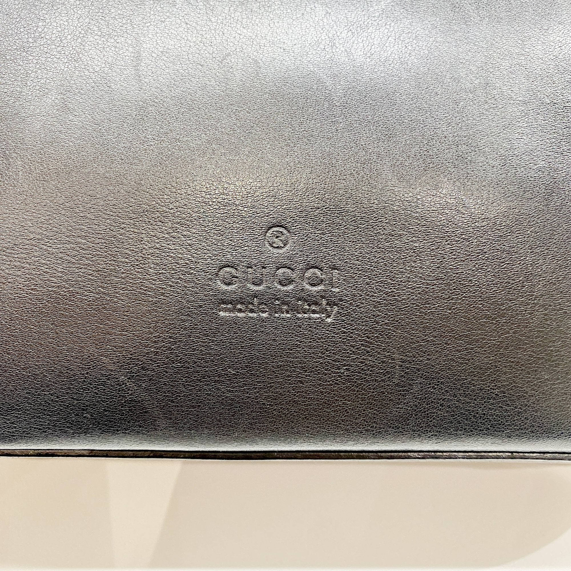 Black Leather with Acrylic Handle Tote Bag