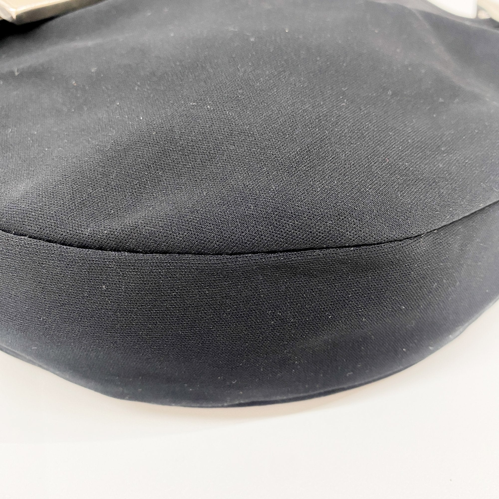 Croissant Black Neoprene Shoulder Bag