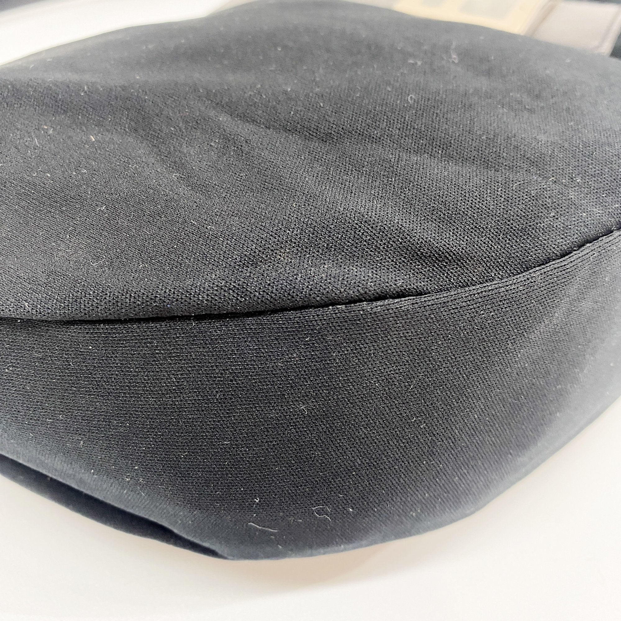 Croissant Black Neoprene Shoulder Bag