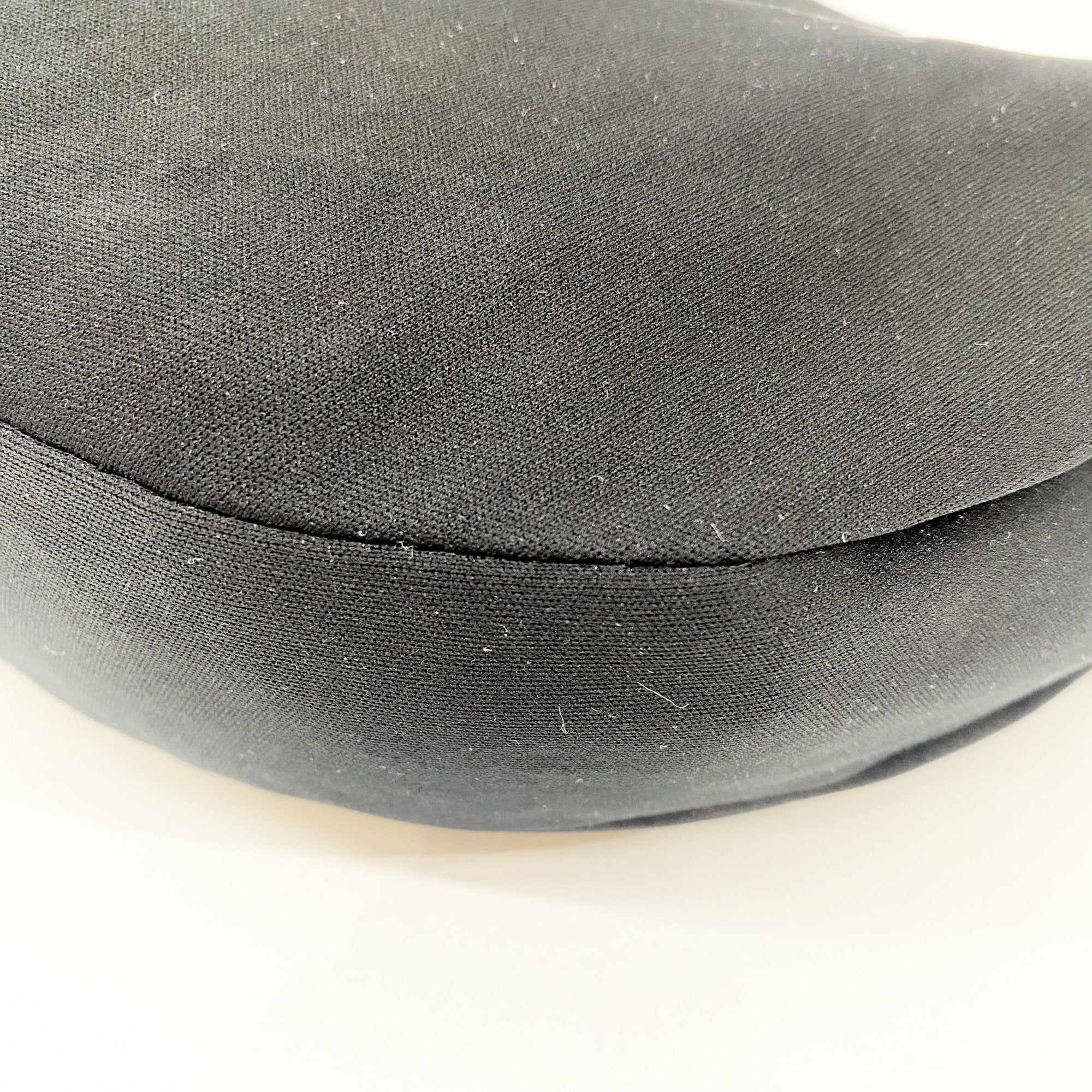 Croissant Black Neoprene Shoulder Bag