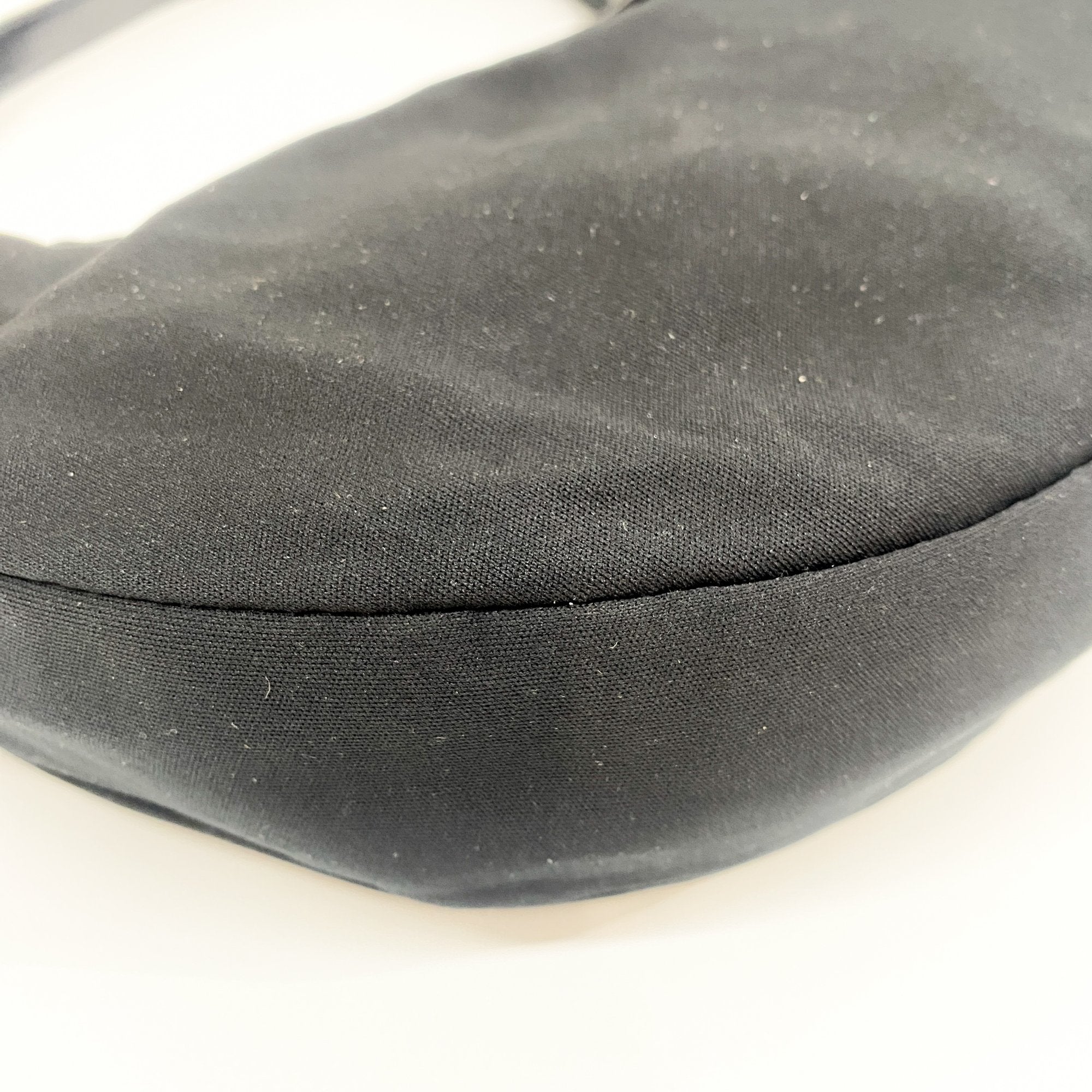 Croissant Black Neoprene Shoulder Bag