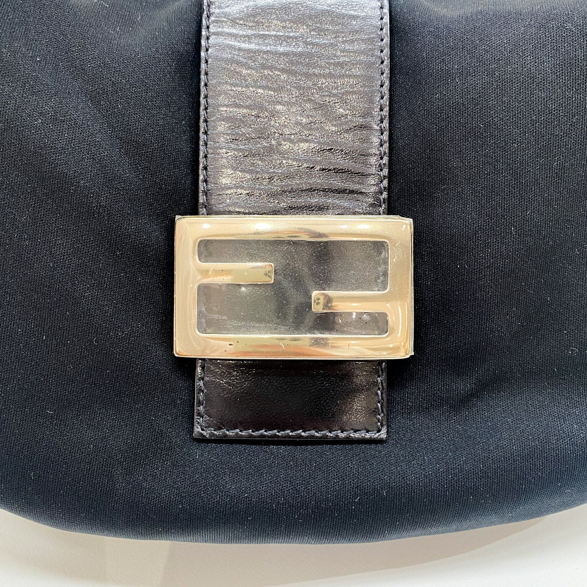 Croissant Black Neoprene Shoulder Bag