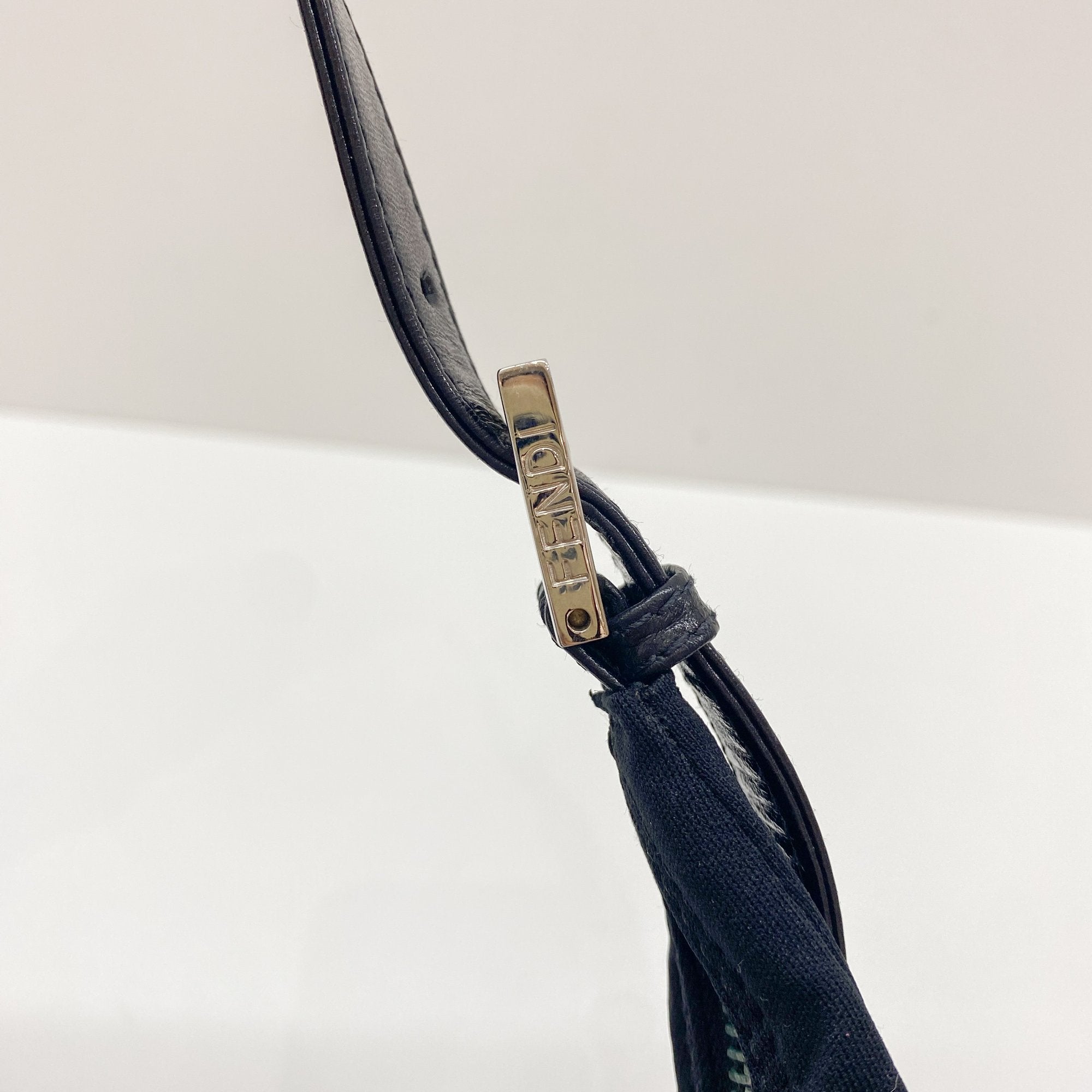 Croissant Black Neoprene Shoulder Bag