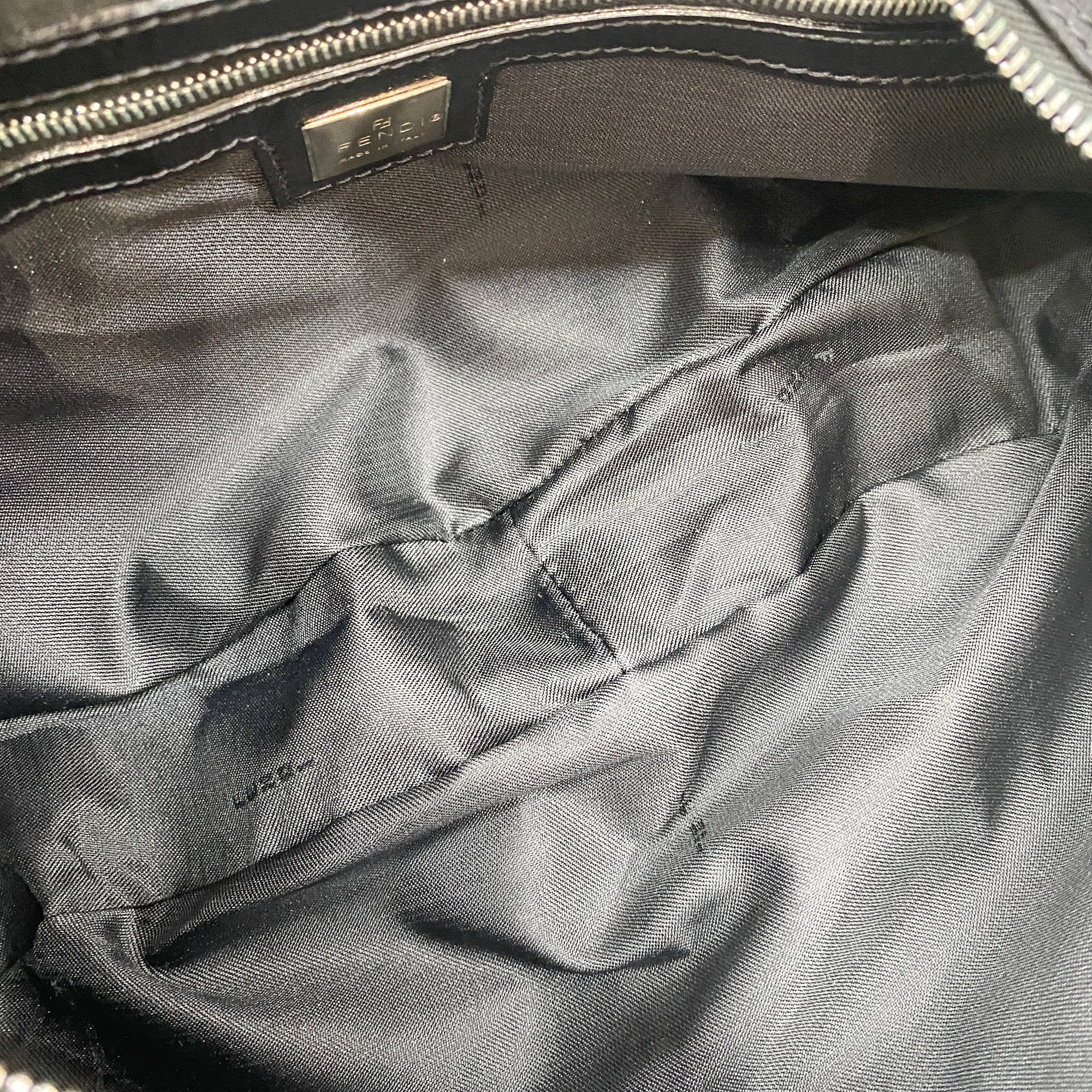 Croissant Black Neoprene Shoulder Bag