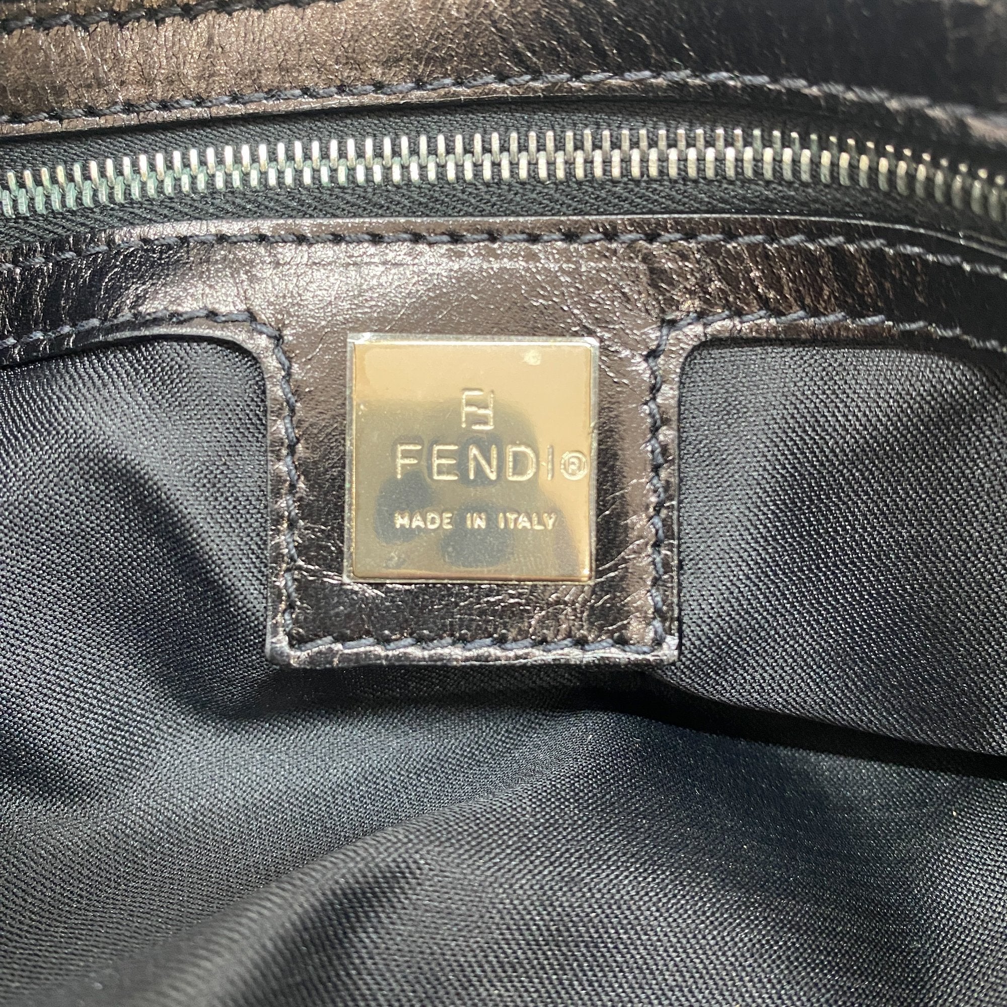 Croissant Black Neoprene Shoulder Bag