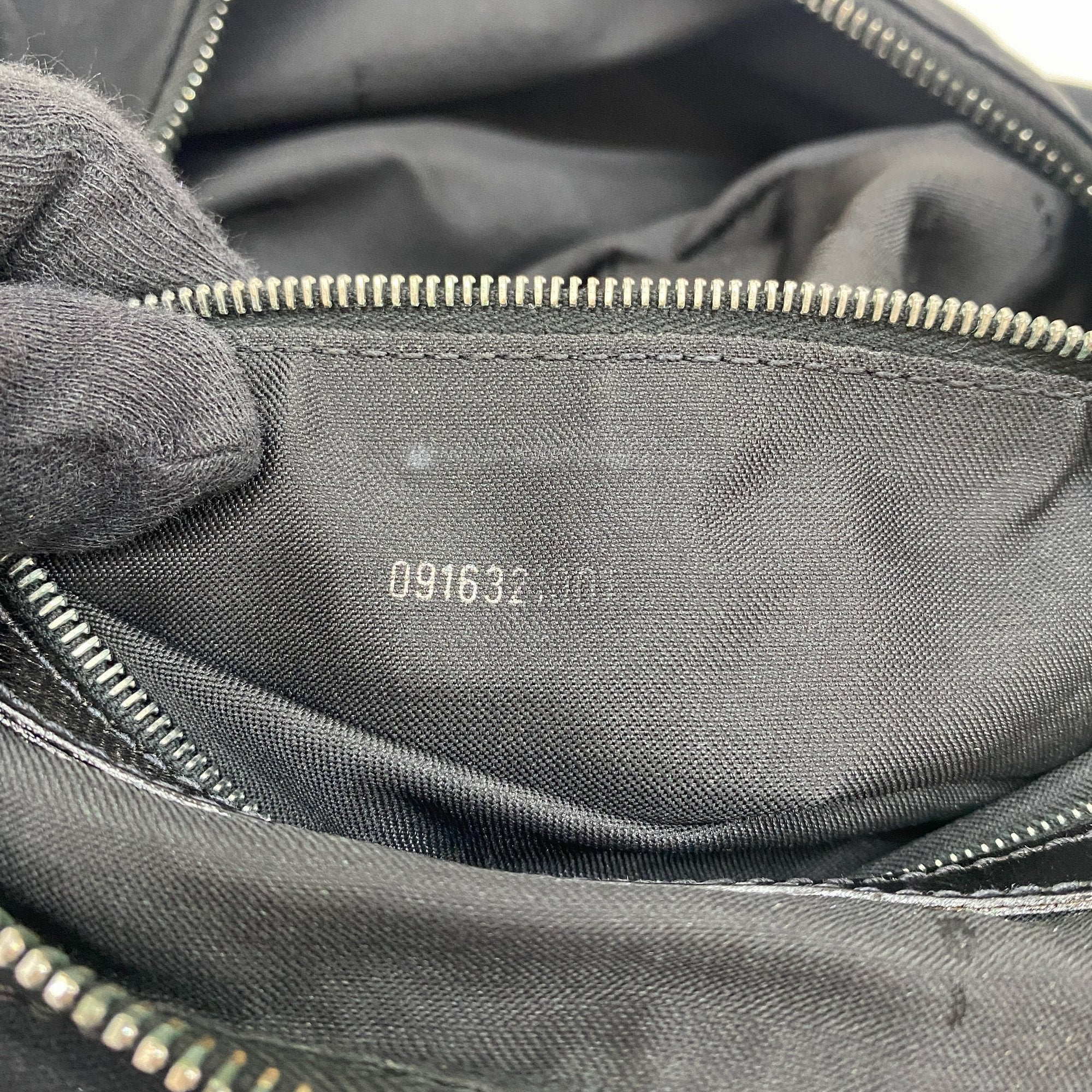 Croissant Black Neoprene Shoulder Bag