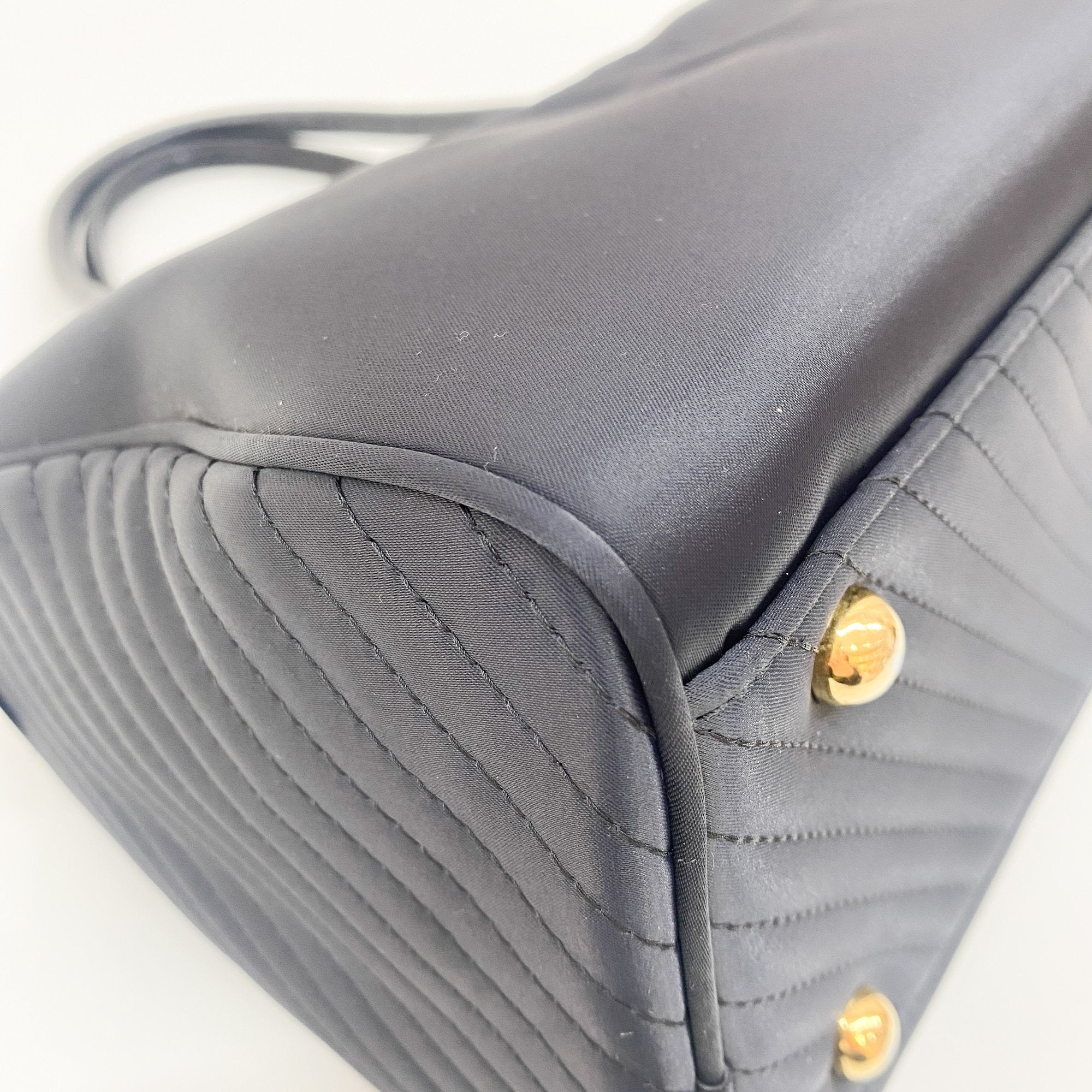 Black Nylon Hand Bag