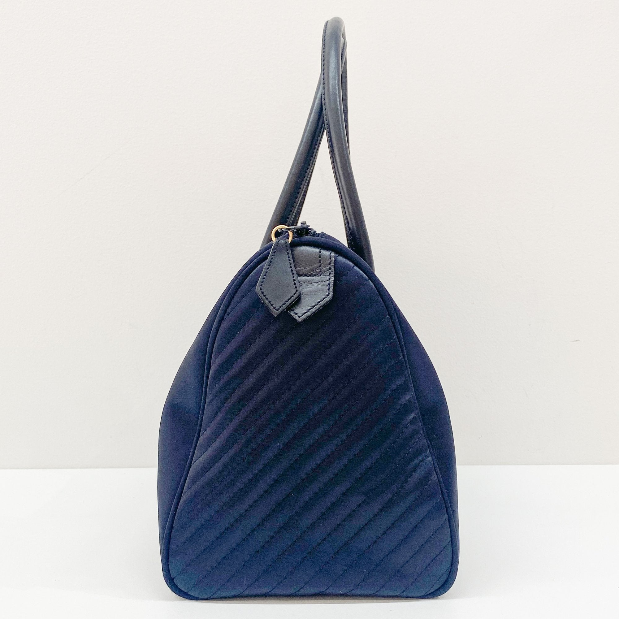 Black Nylon Hand Bag