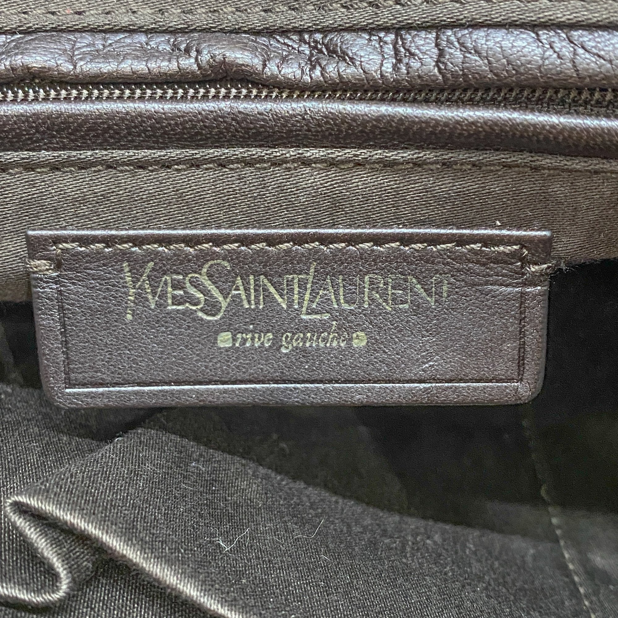 Y-Mail Caramel Brown Patent Leather Tote Bag