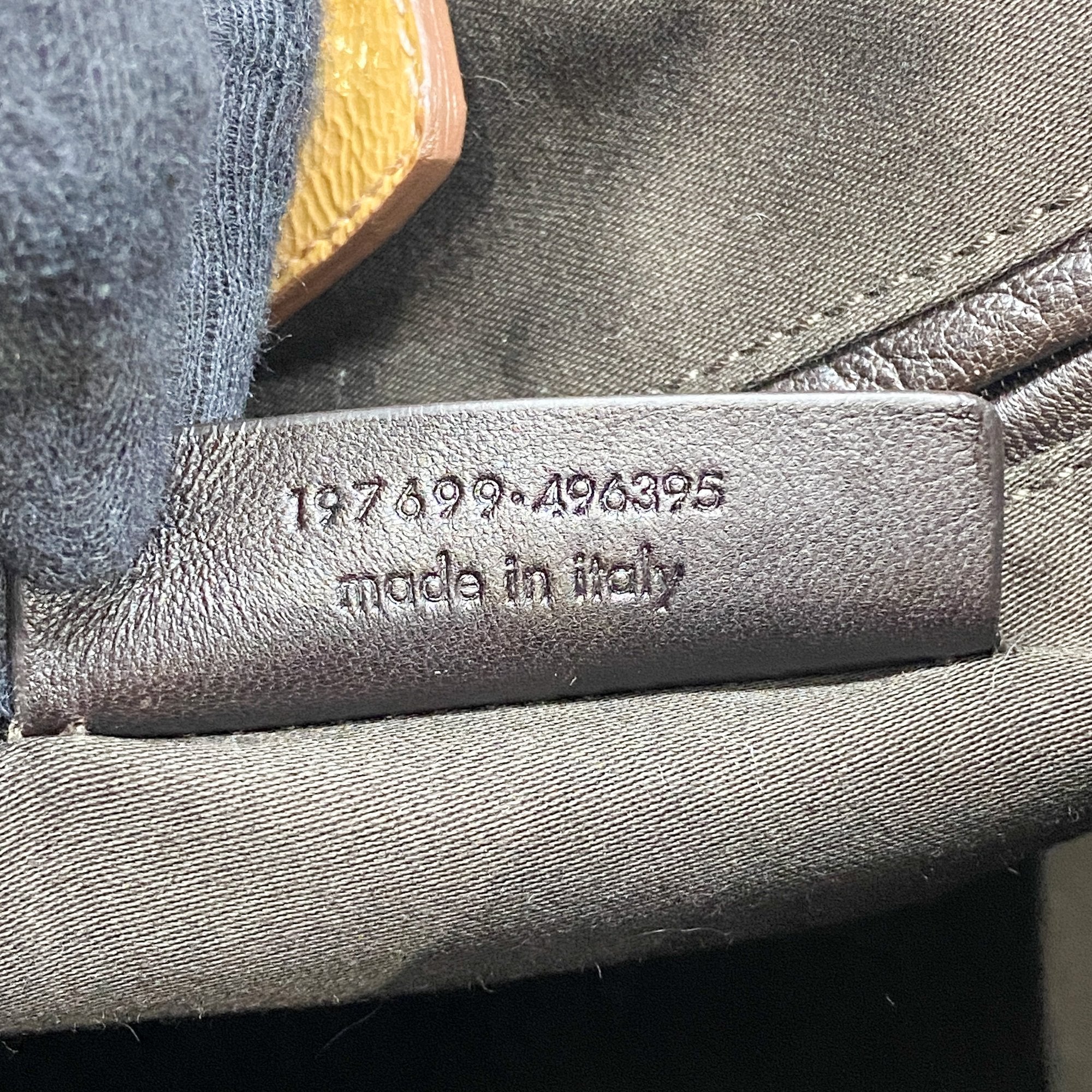 Y-Mail Caramel Brown Patent Leather Tote Bag