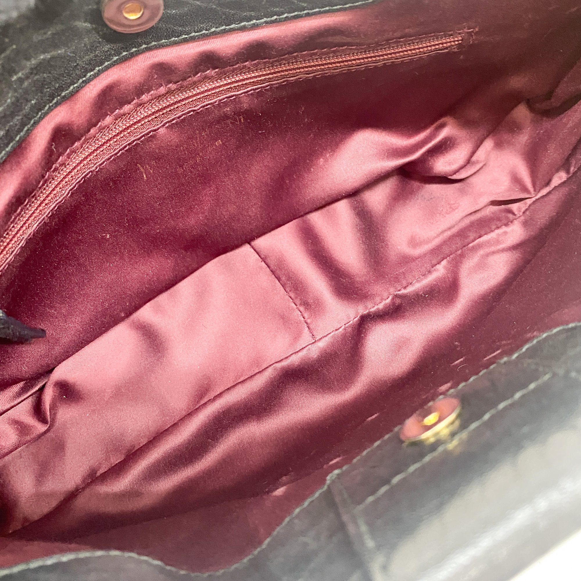 Black Leather with Gold Studs Shoulder Bag