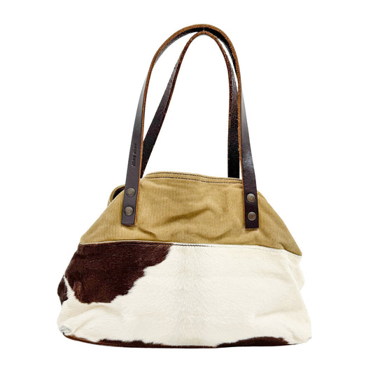 Multi-color Cashmere and Pony Hair Shoulder Bag