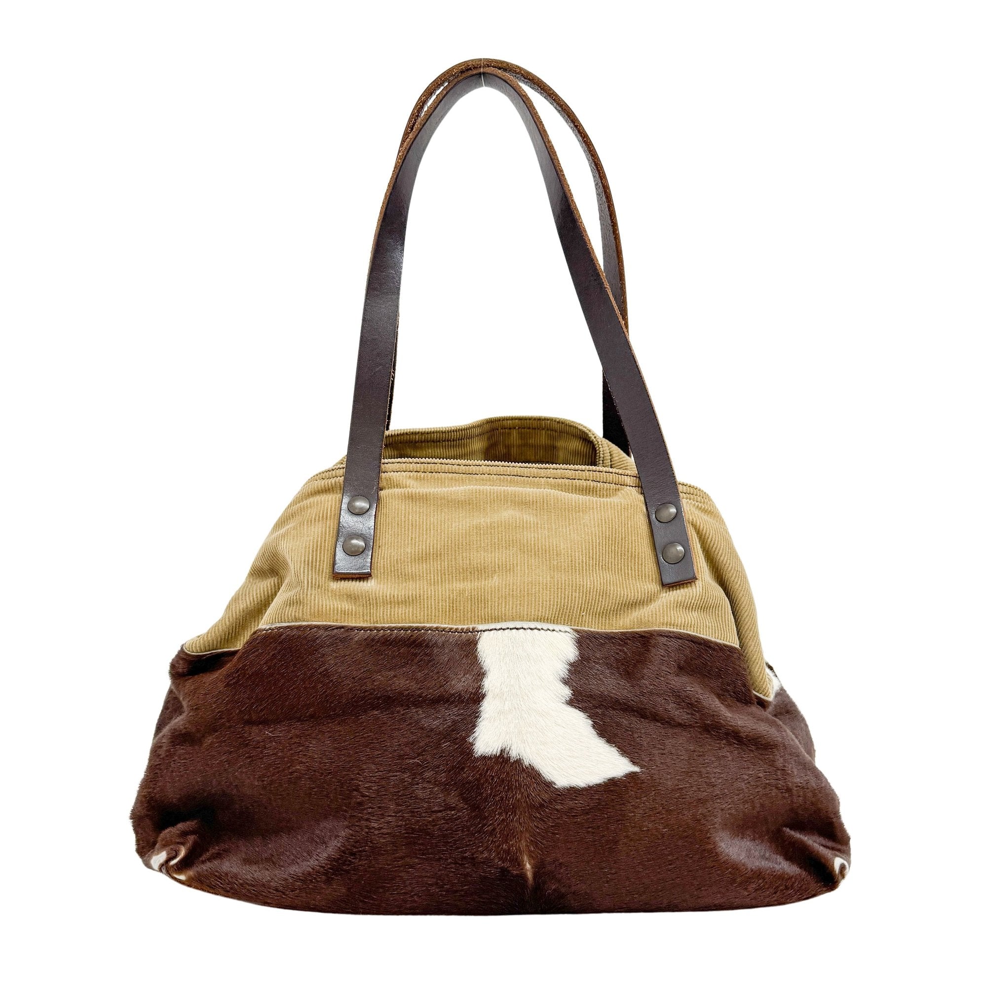 Multi-color Cashmere and Pony Hair Shoulder Bag