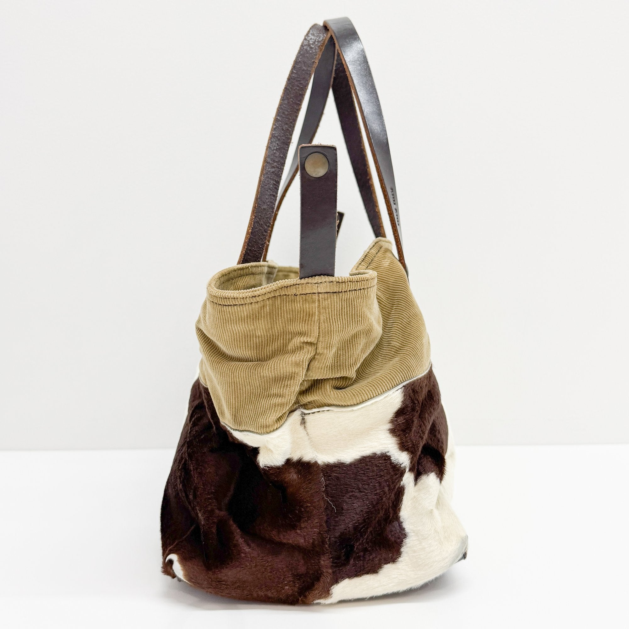 Multi-color Cashmere and Pony Hair Shoulder Bag