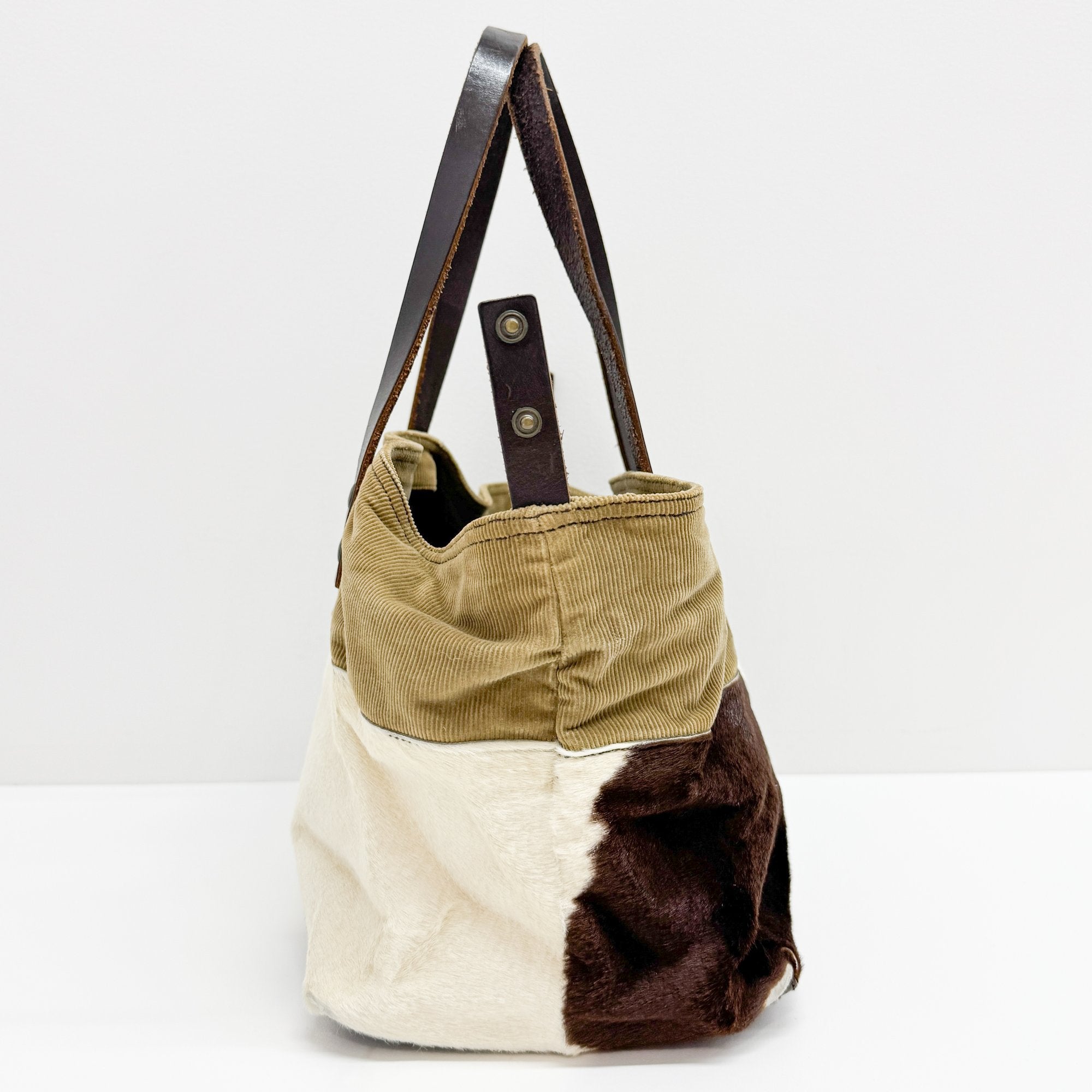 Multi-color Cashmere and Pony Hair Shoulder Bag